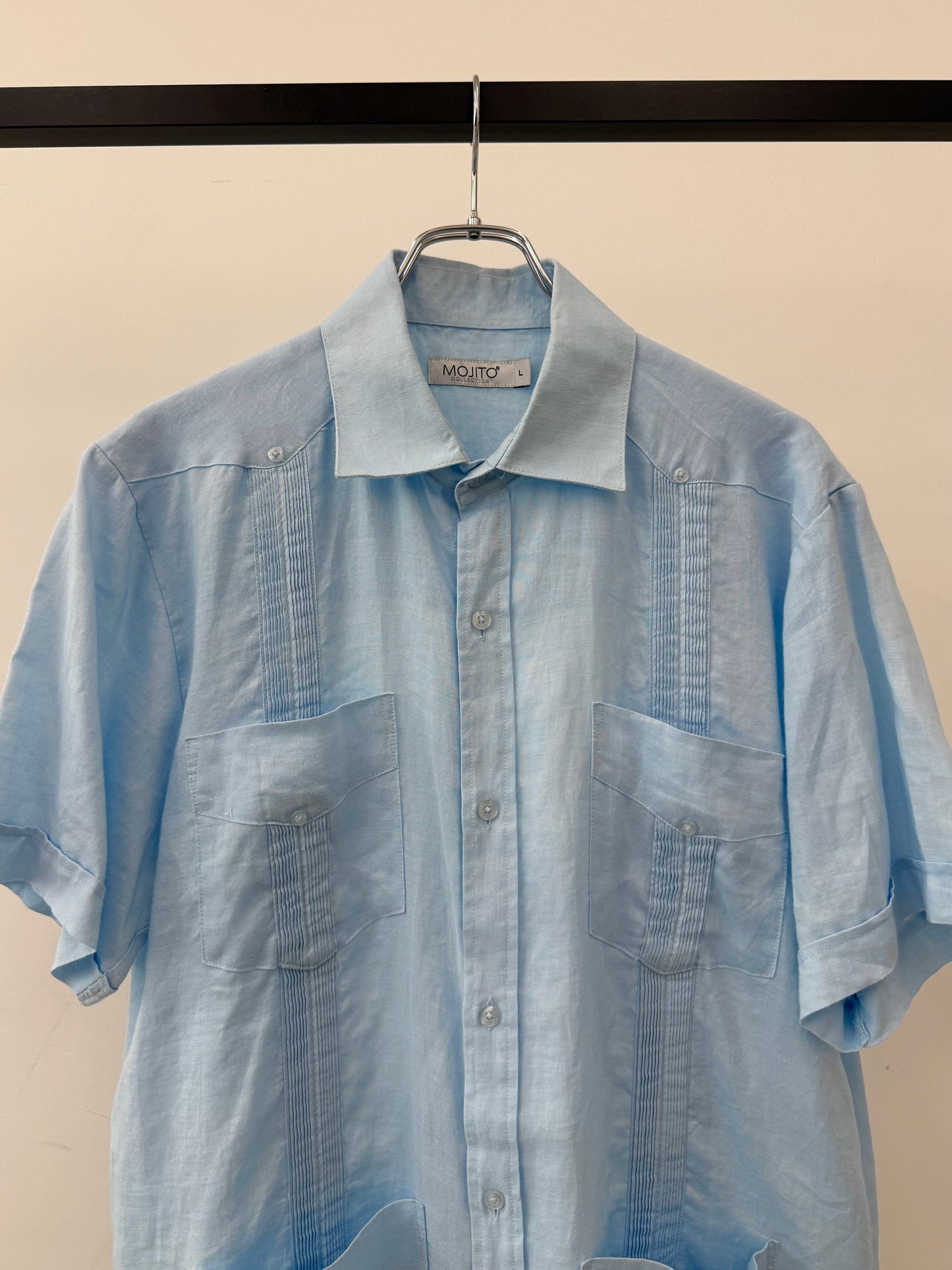 00's MOJITO linen guayabera shirt