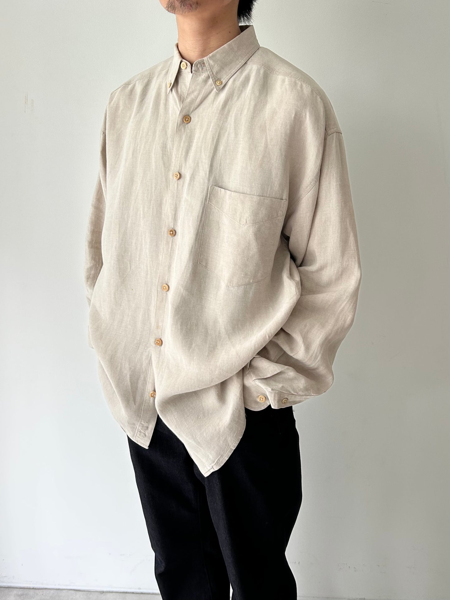 90's STRUCTURE linen shirt