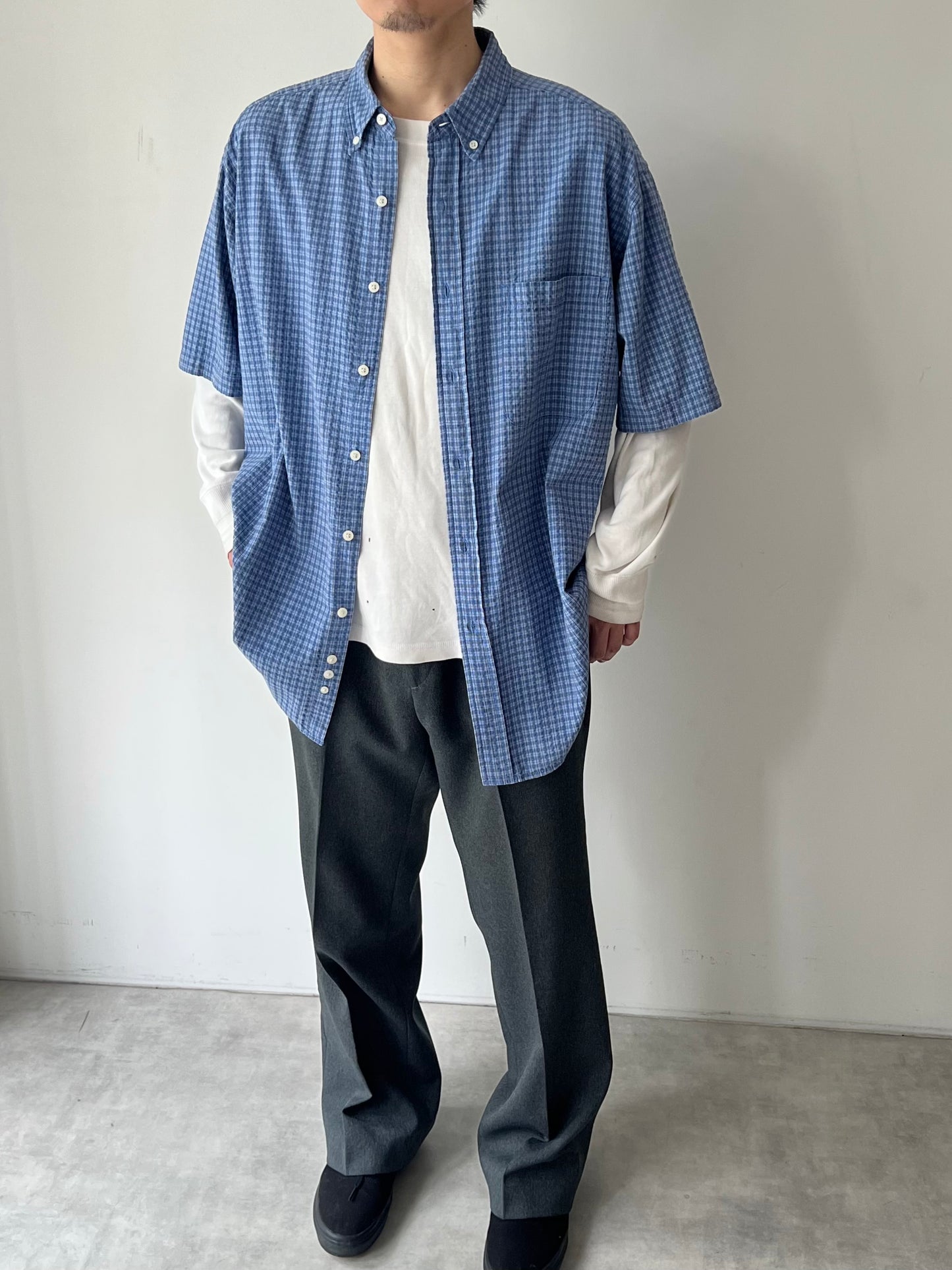 90's Eddie Bauer seersucker shirt