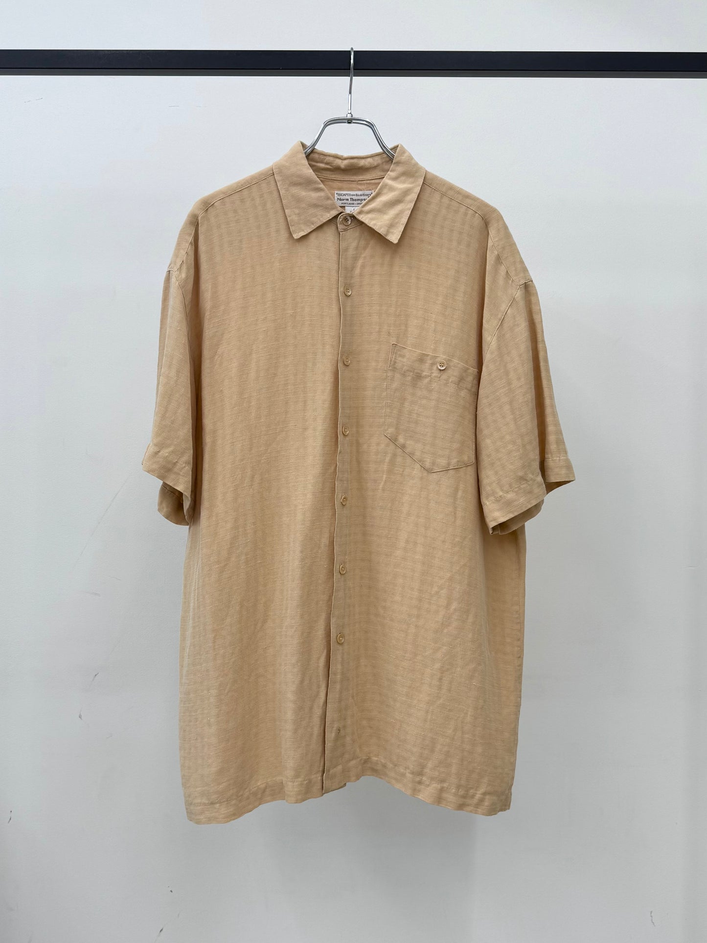 90's Norm Thompson silk × linen shirt