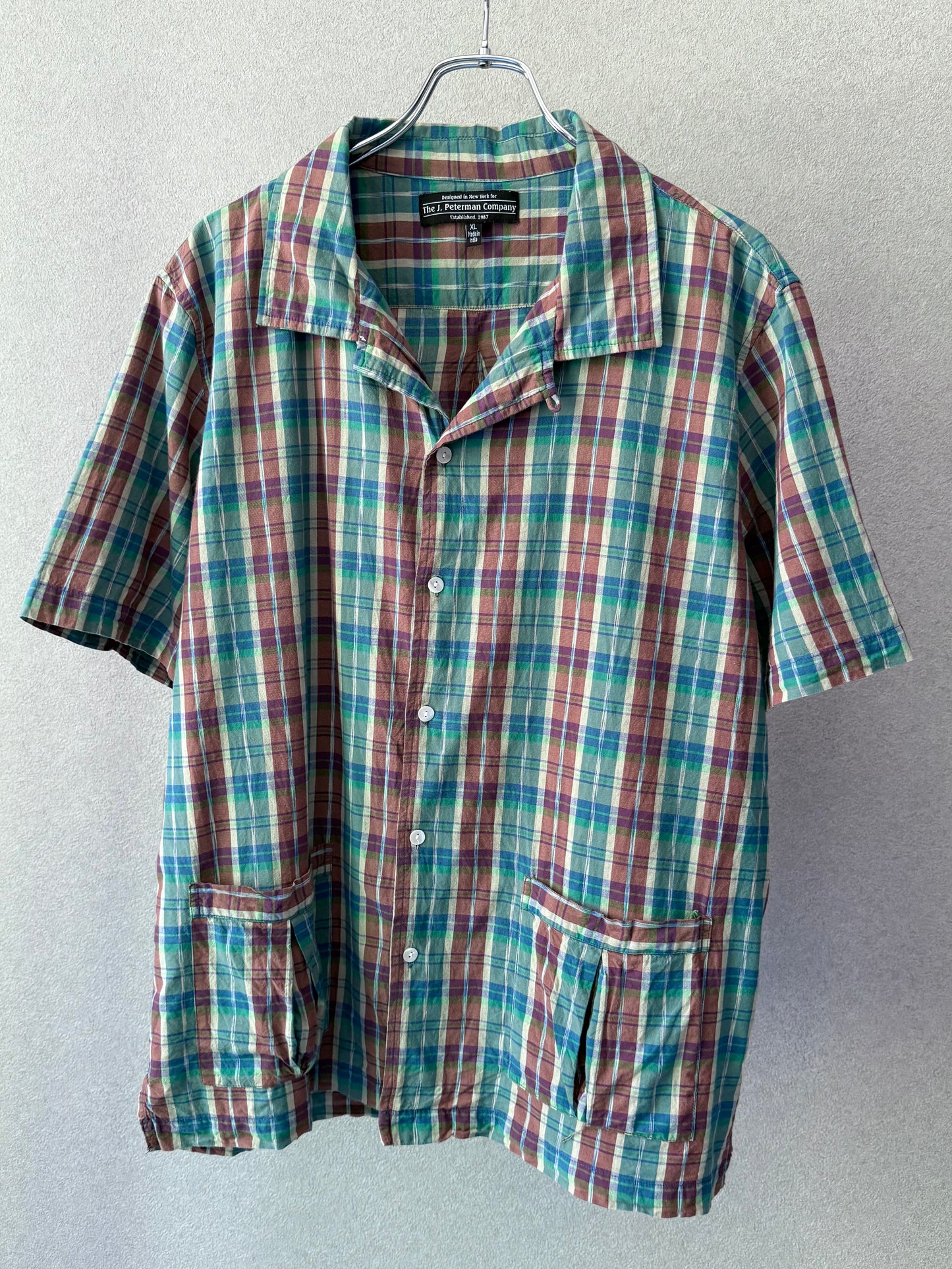 00's The J.Peterman Company open collar shirt
