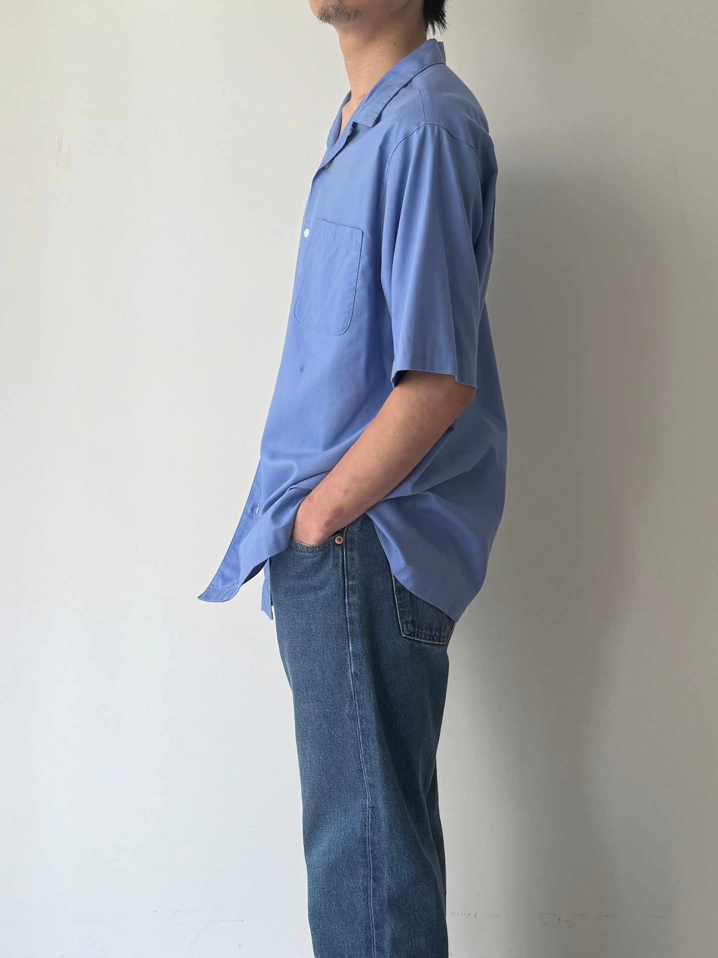 00's Daniel Cremieux open collar shirt