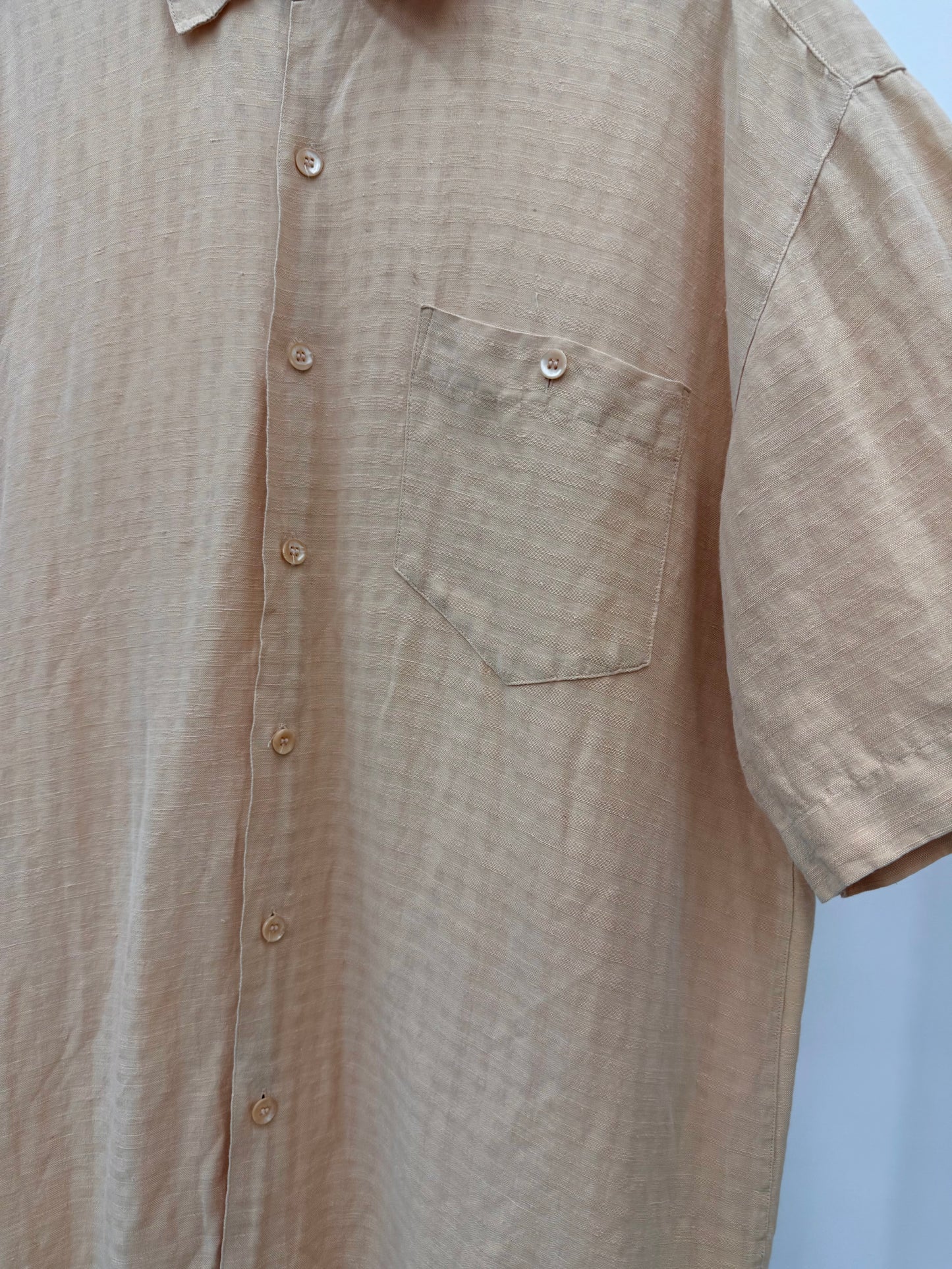 90's Norm Thompson silk × linen shirt