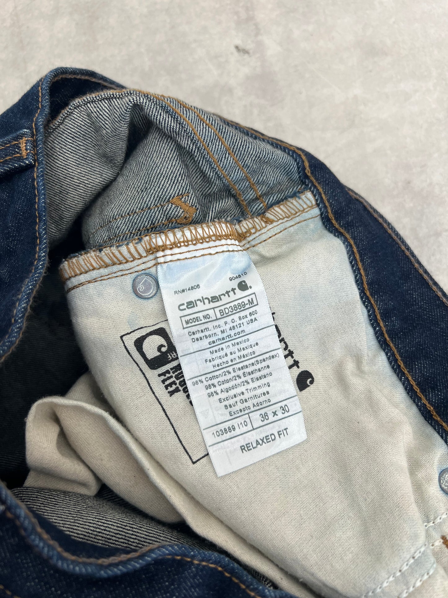00's carhartt stretch denim pants