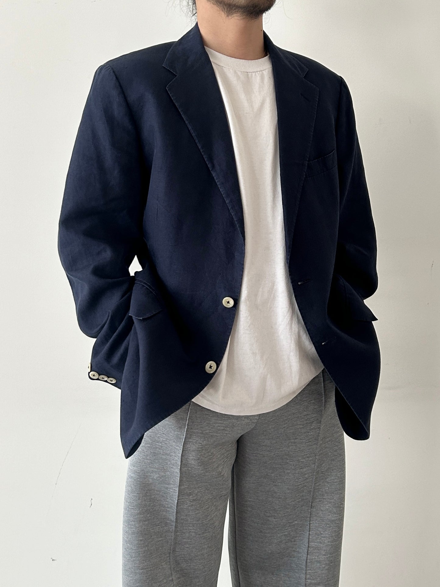 90's Polo Ralph Lauren linen tailored jacket "Made in ITALY"