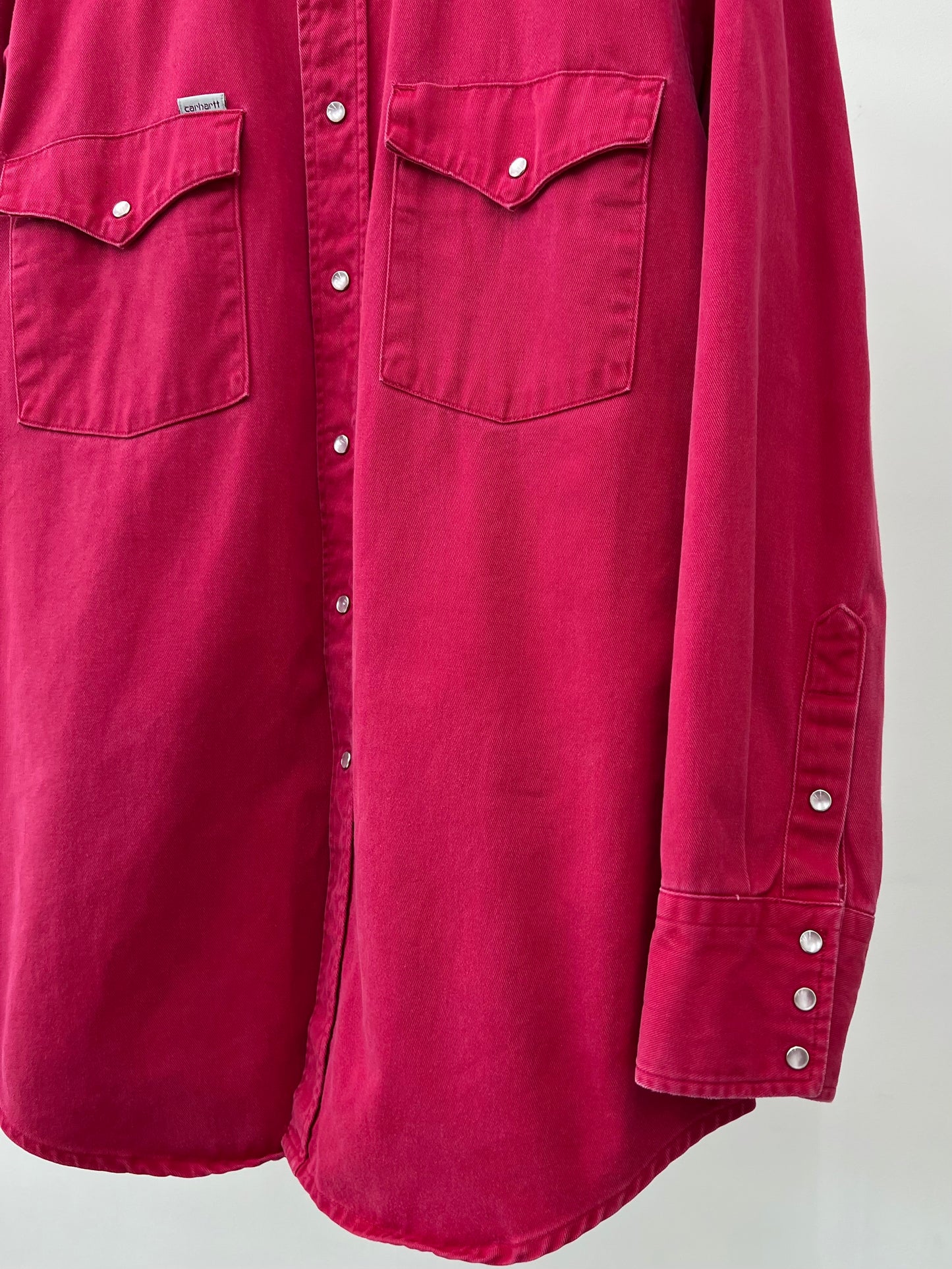 80's carhartt denim western shirt