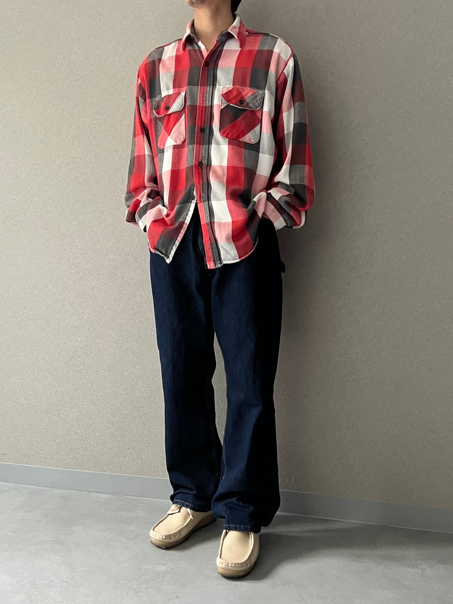 80's FIVE BROTHER flannel shirt "Made in USA"