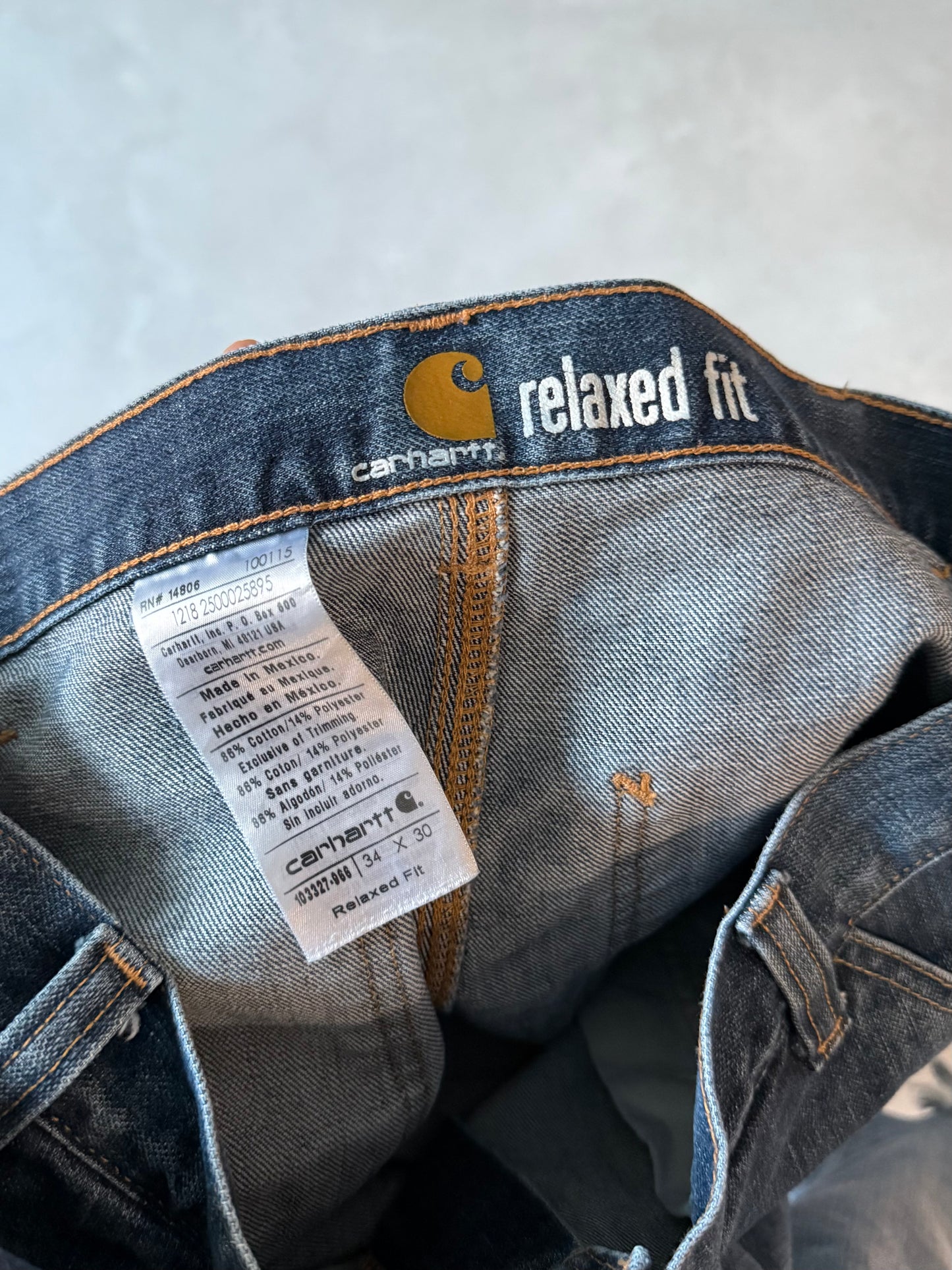 00's carhartt denim painter pants