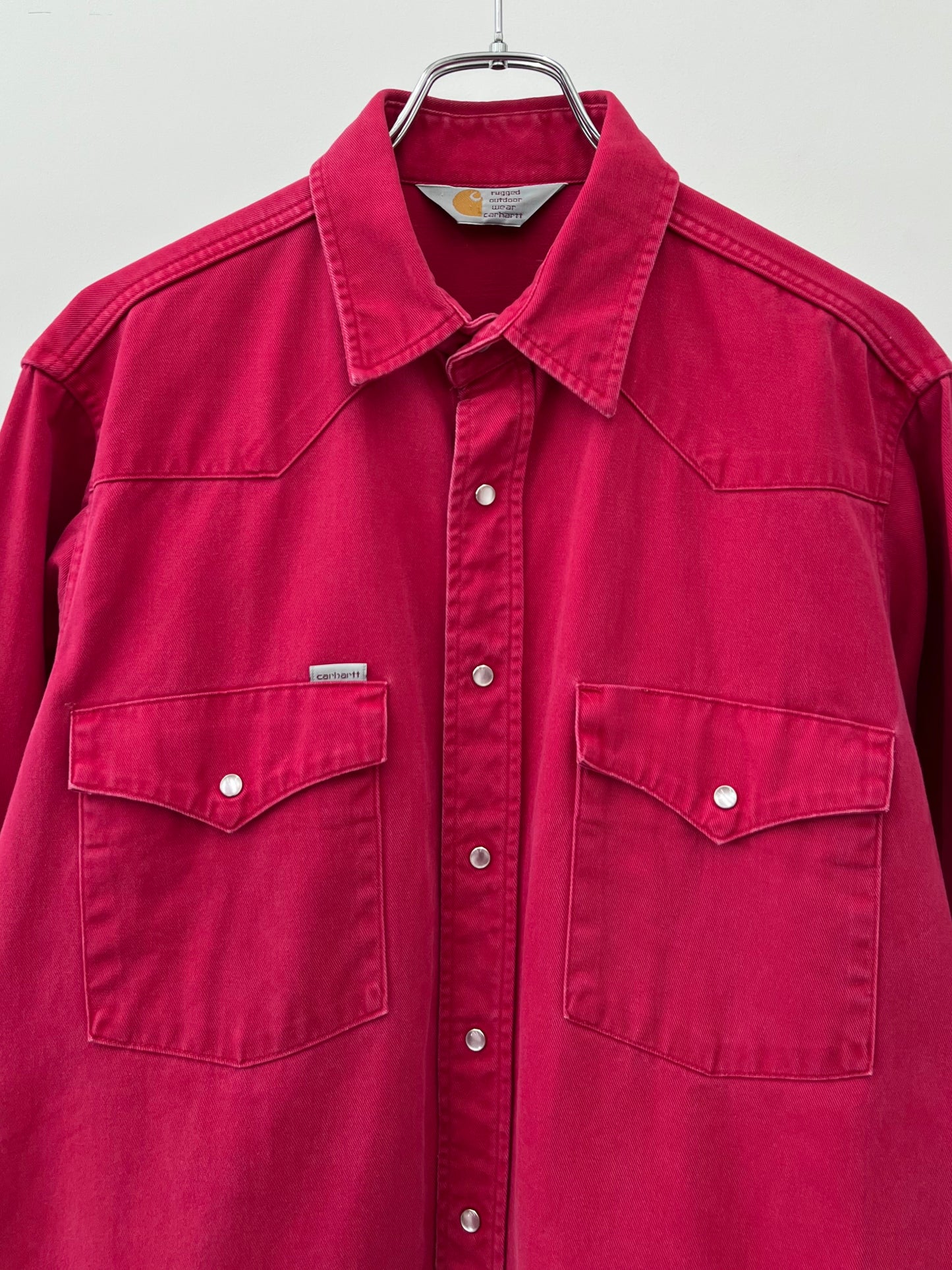 80's carhartt denim western shirt