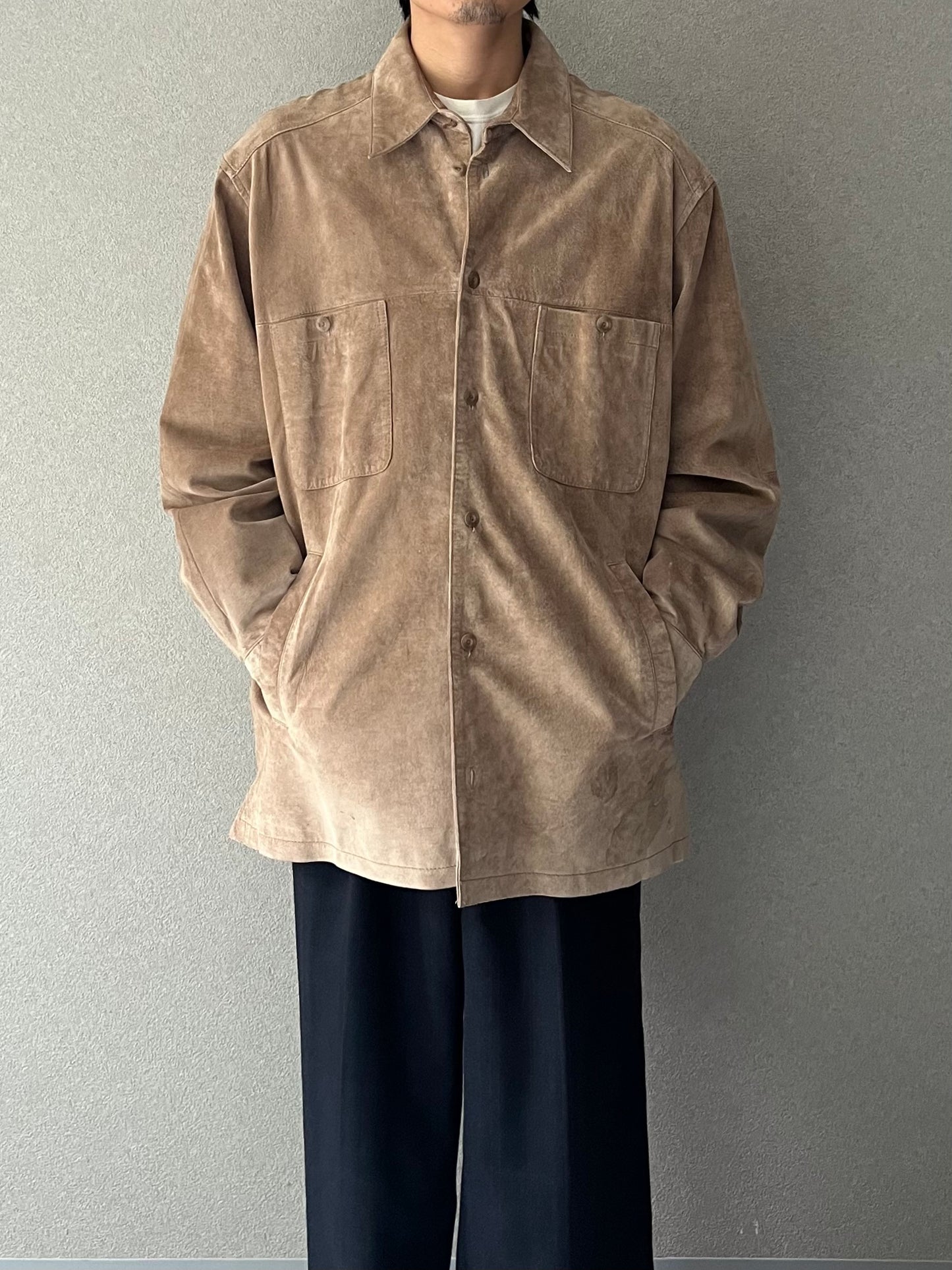 90's PERRY ELLIS leather jacket