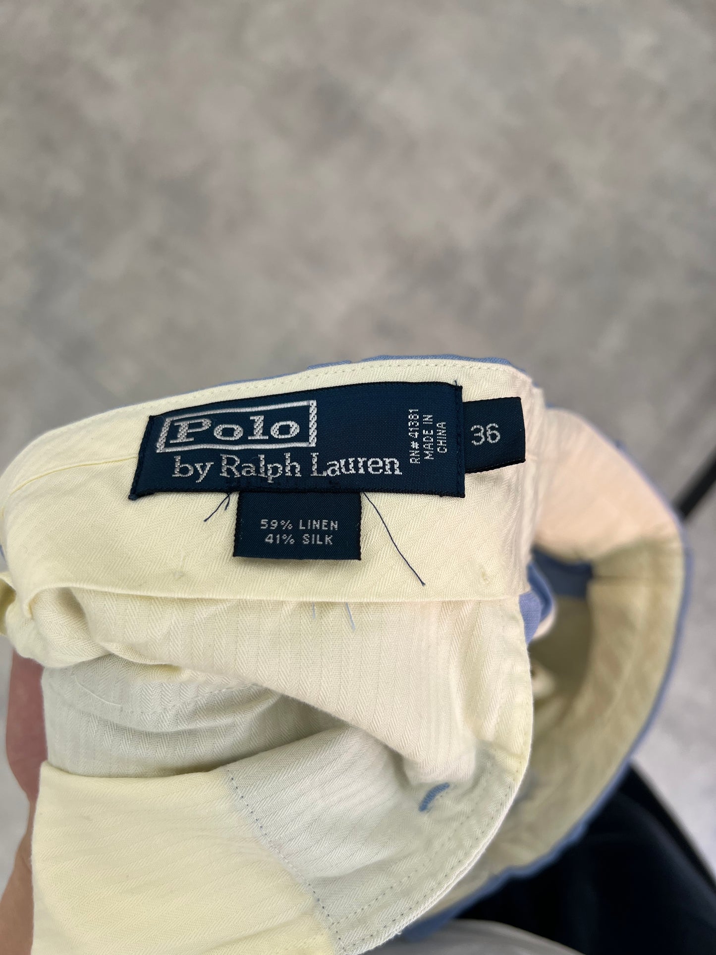 90's Polo Ralph Lauren silk×linen slacks "DEAD STOCK"