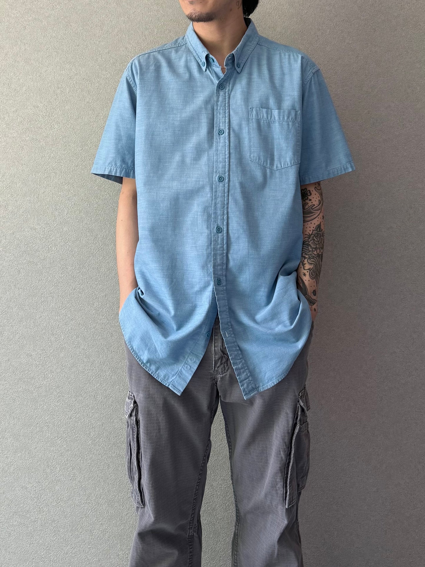 00's patagonia S/S chambray shirt