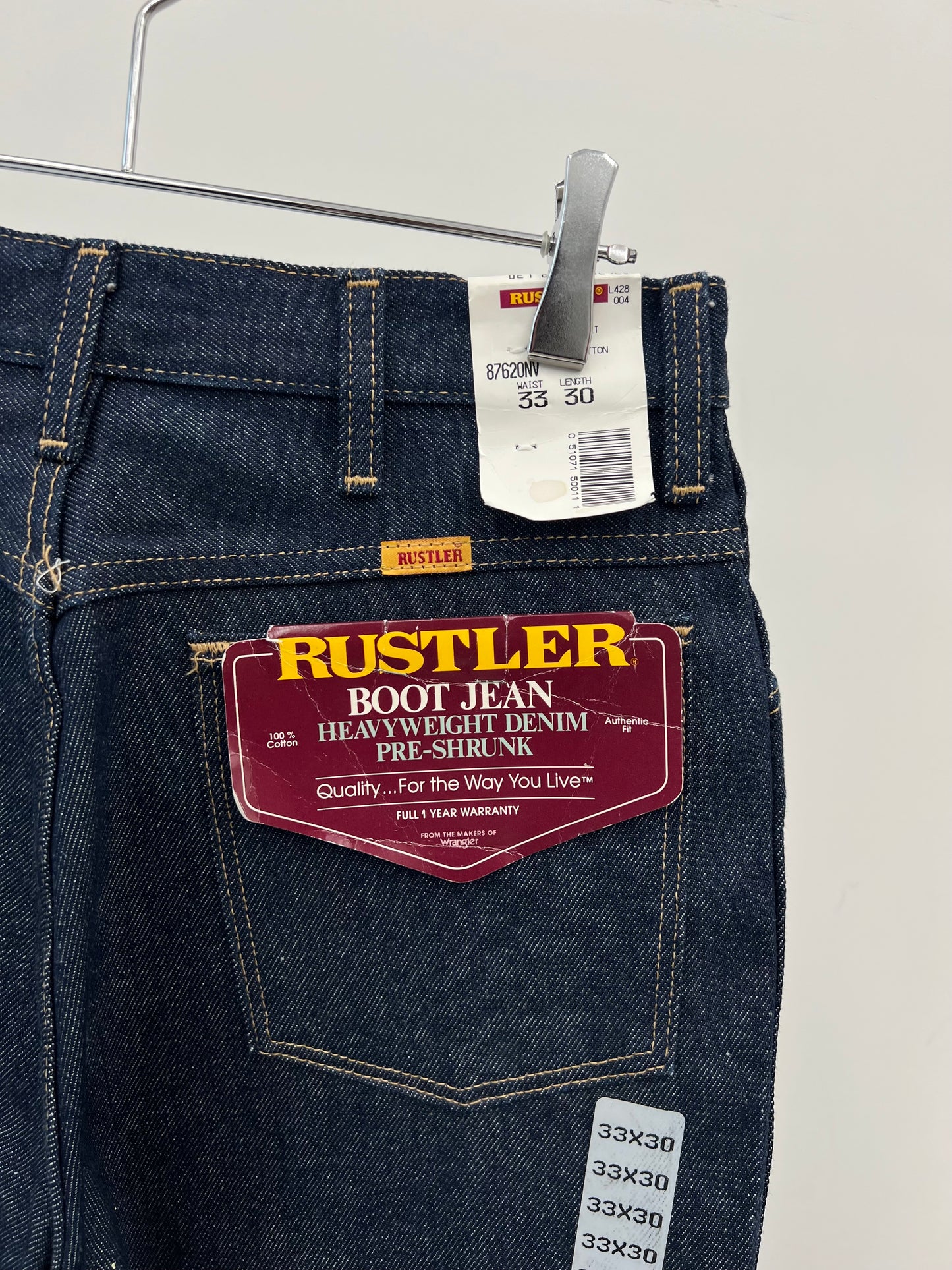 90's RUSTLER denim pants "DEAD STOCK"