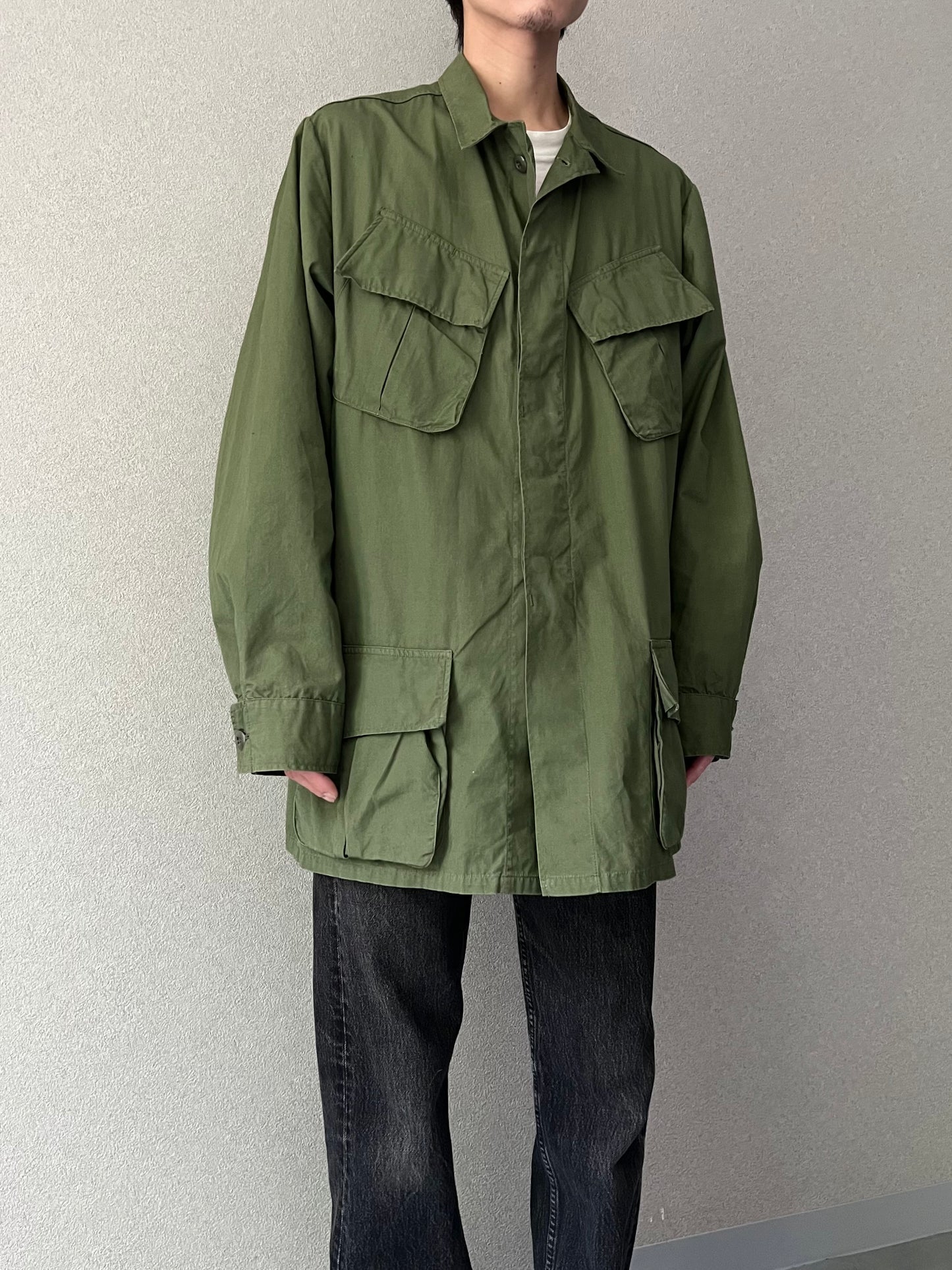 60's US.ARMY jungle fatigue jacket "3rd"