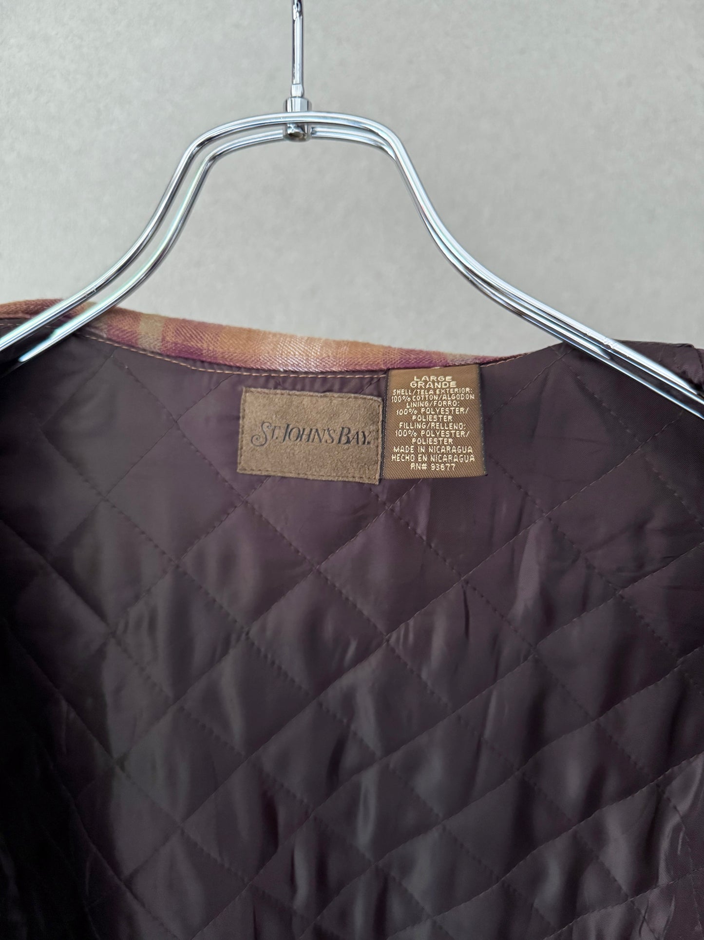 90's ST.JOHN'S BAY quilting flannel shirt