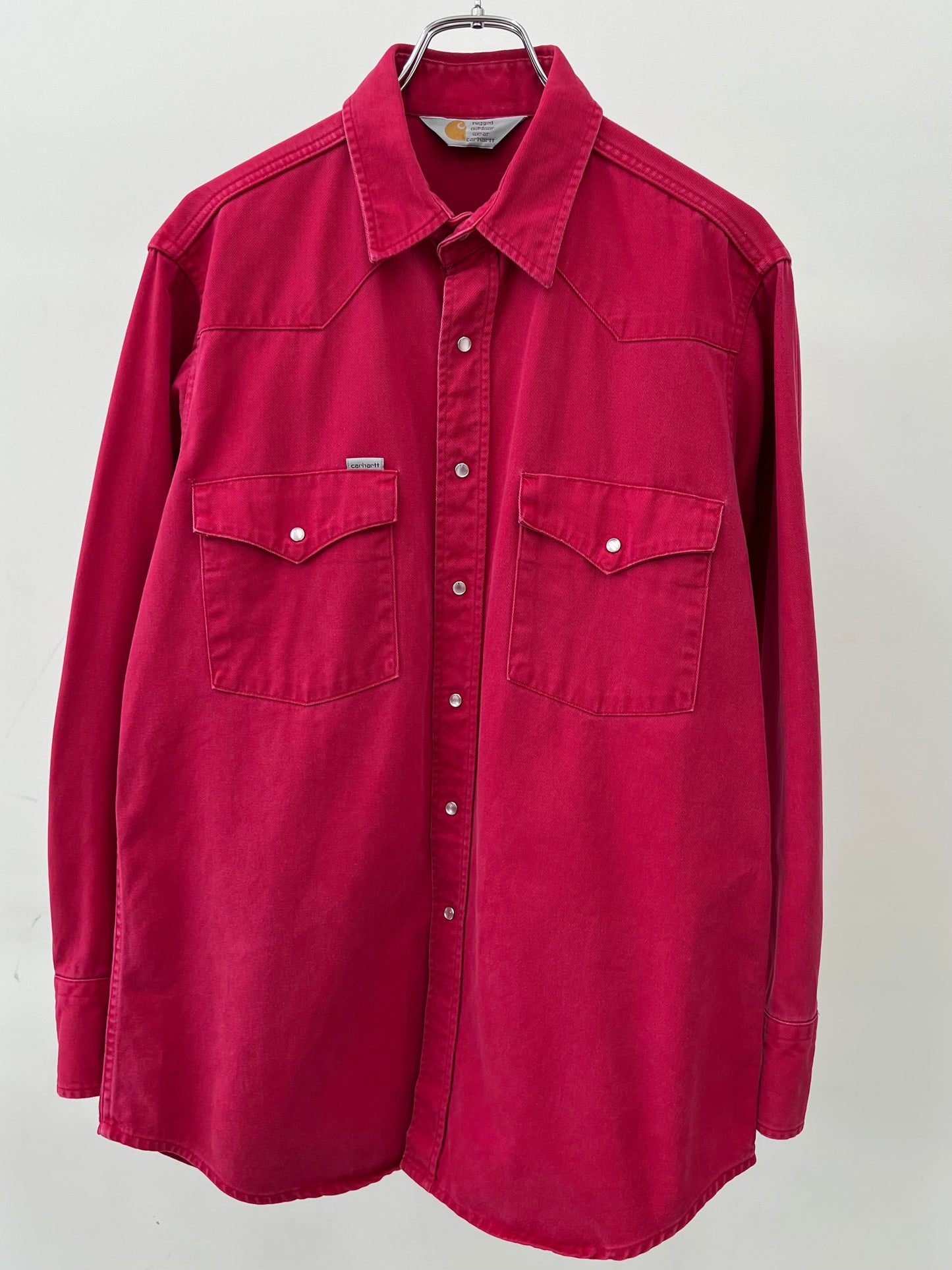 80's carhartt denim western shirt