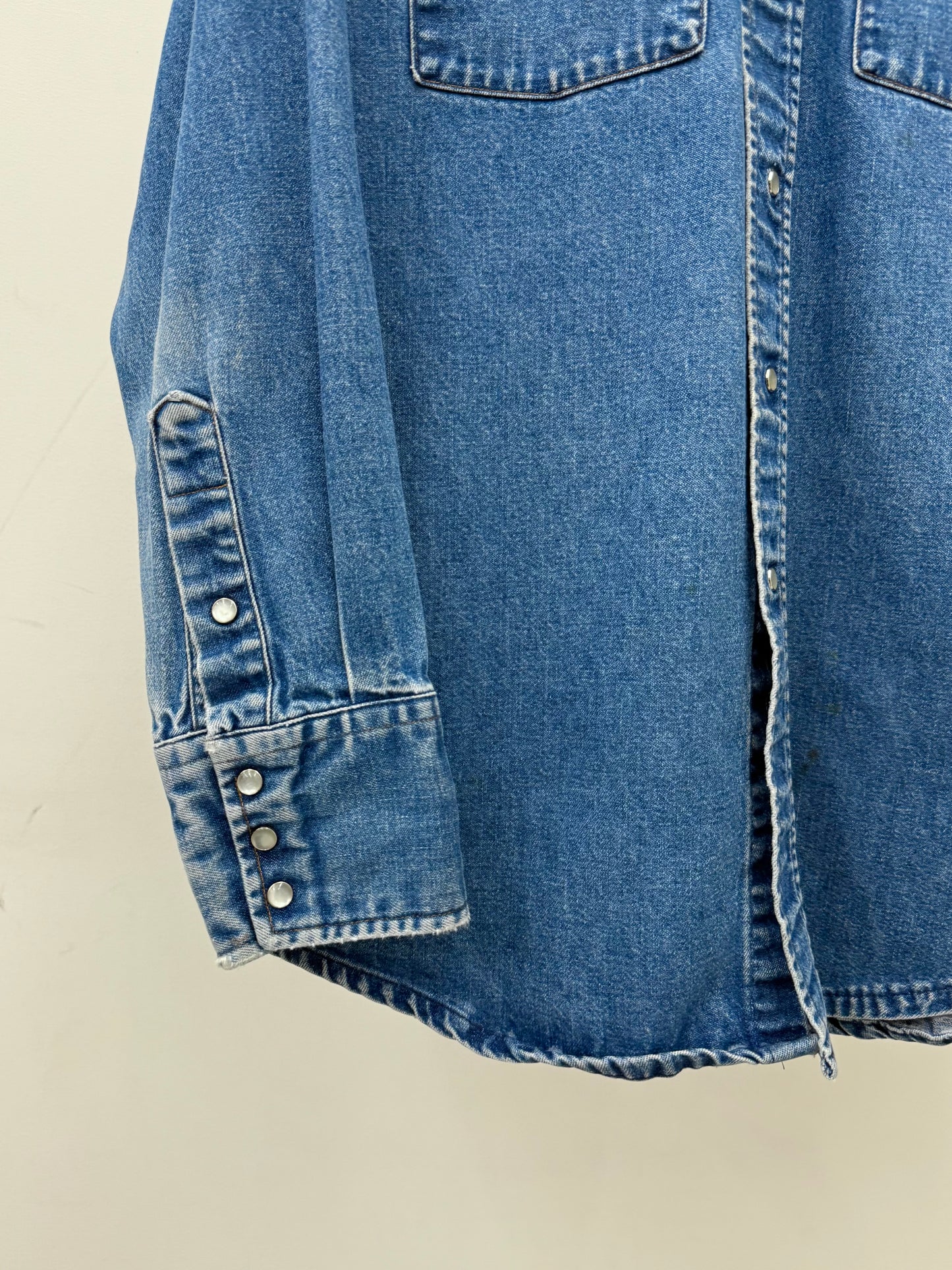 80's carhartt denim western shirt