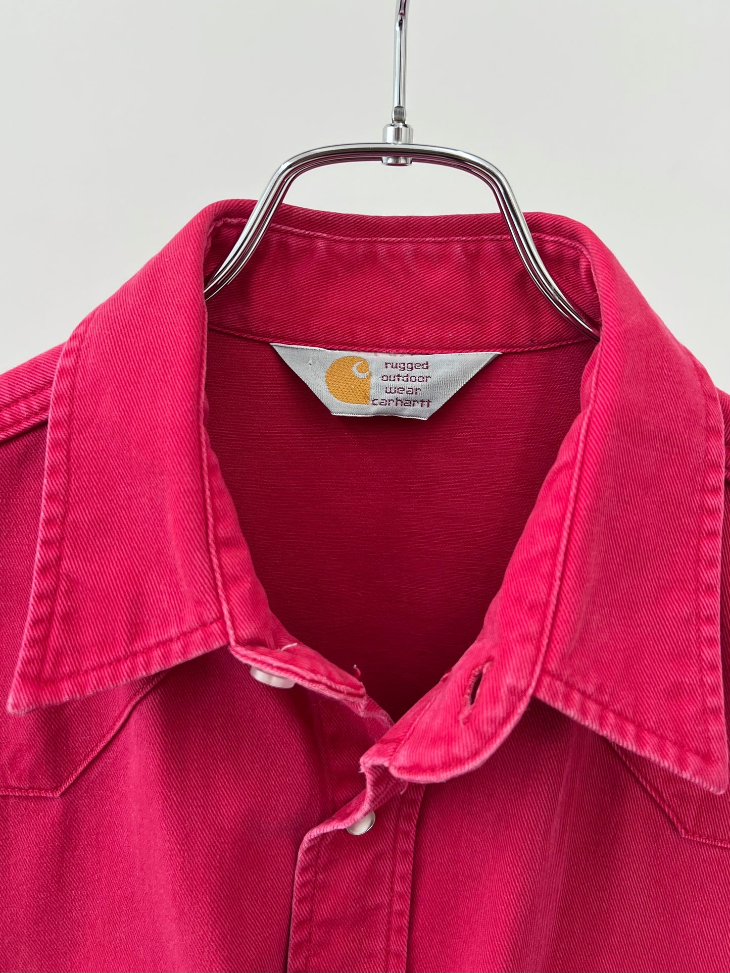 80's carhartt denim western shirt