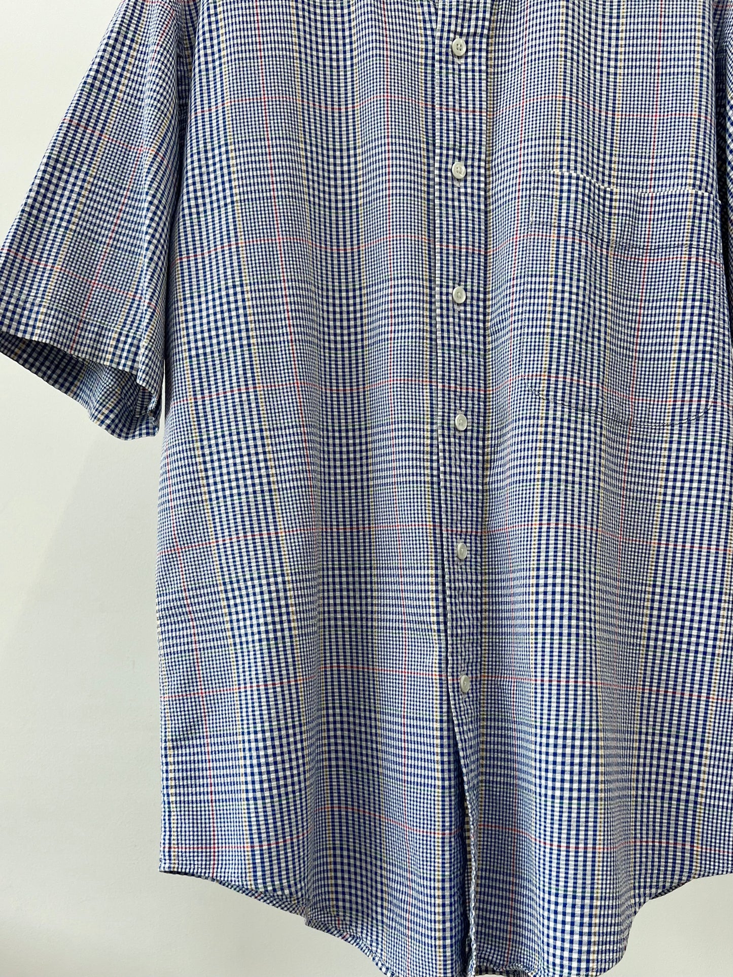 90's LANDS' END S/S seersucker shirt