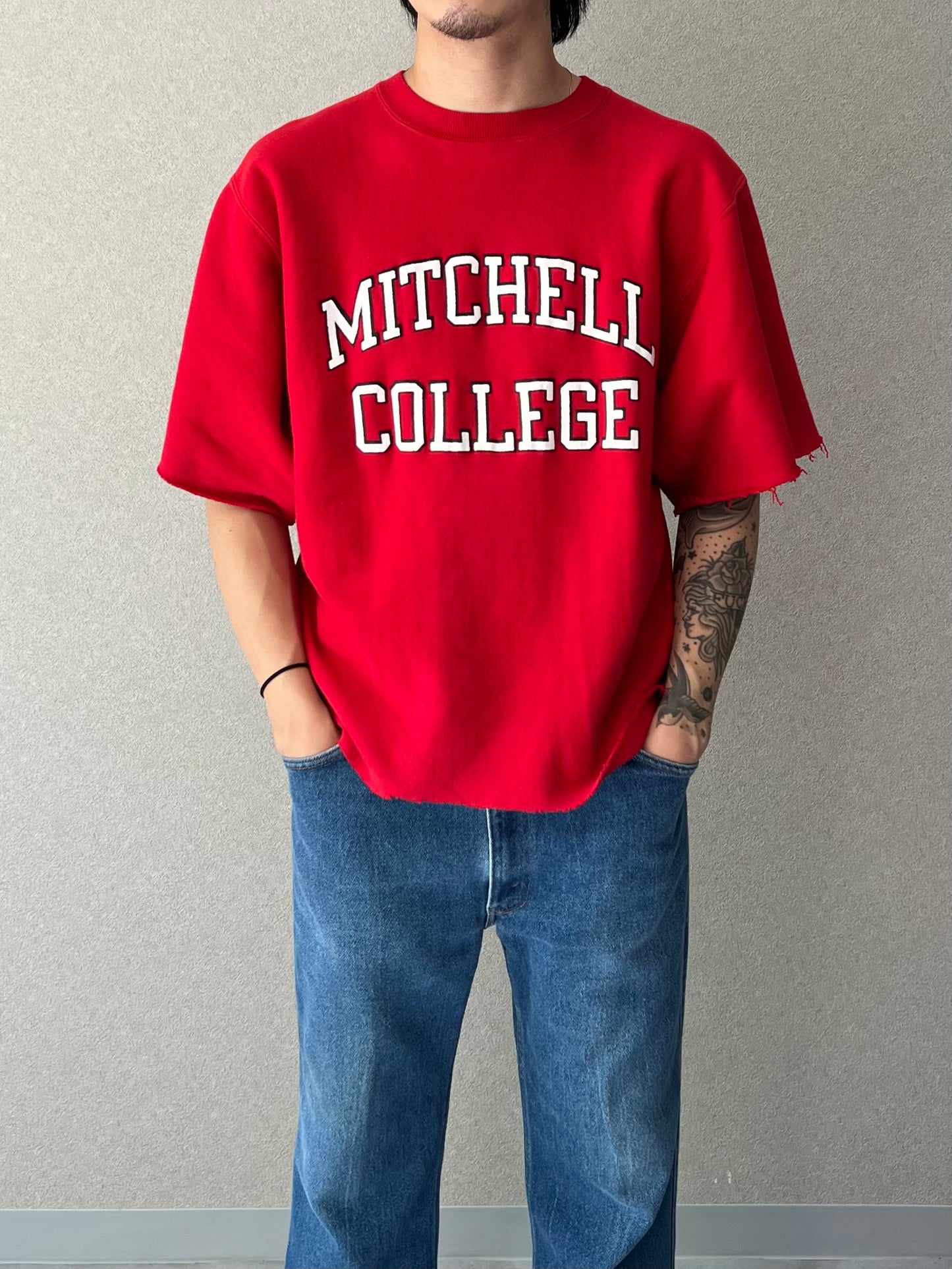 90's Champion REVERSE WEAVE cutoff sweater "Made in USA"