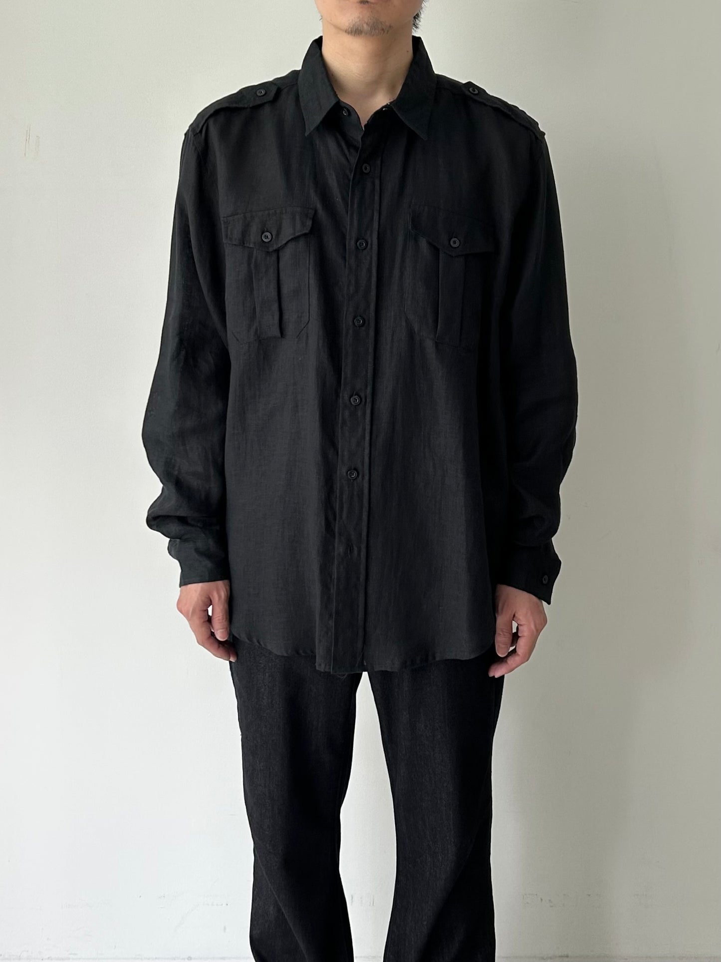 00's BRUNO linen shirt "DEAD STOCK"