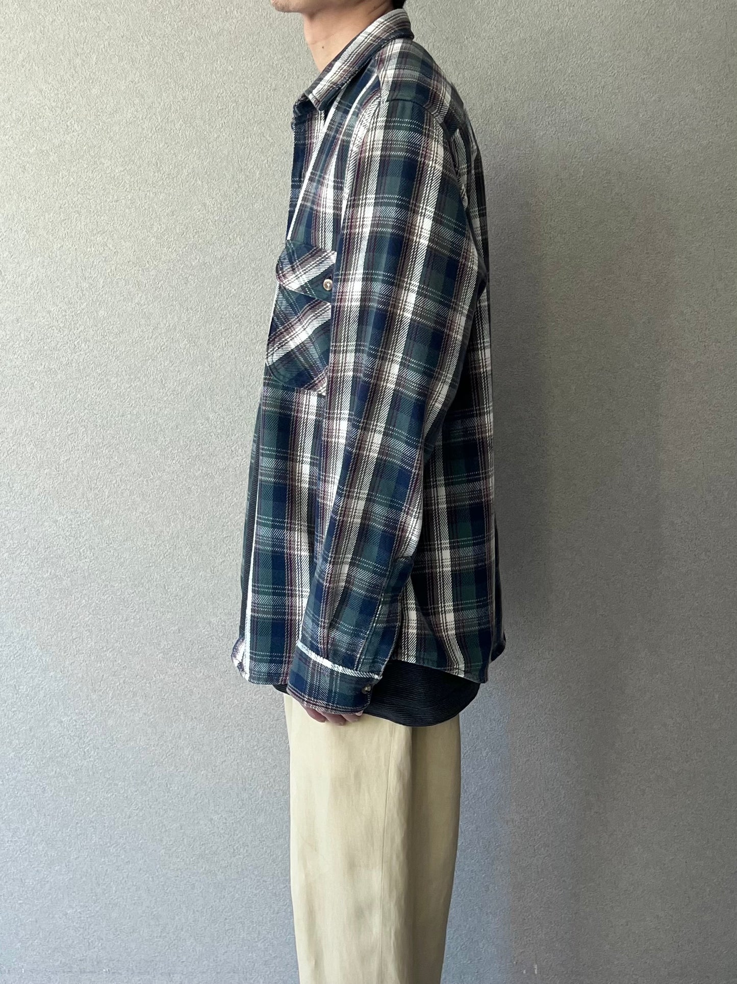 90's FIVE BROTHER flannel shirt