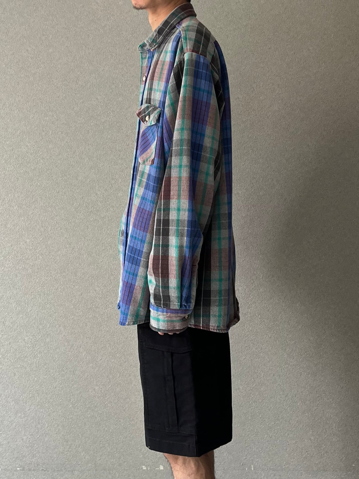 90's FIVE BROTHER flannel shirt