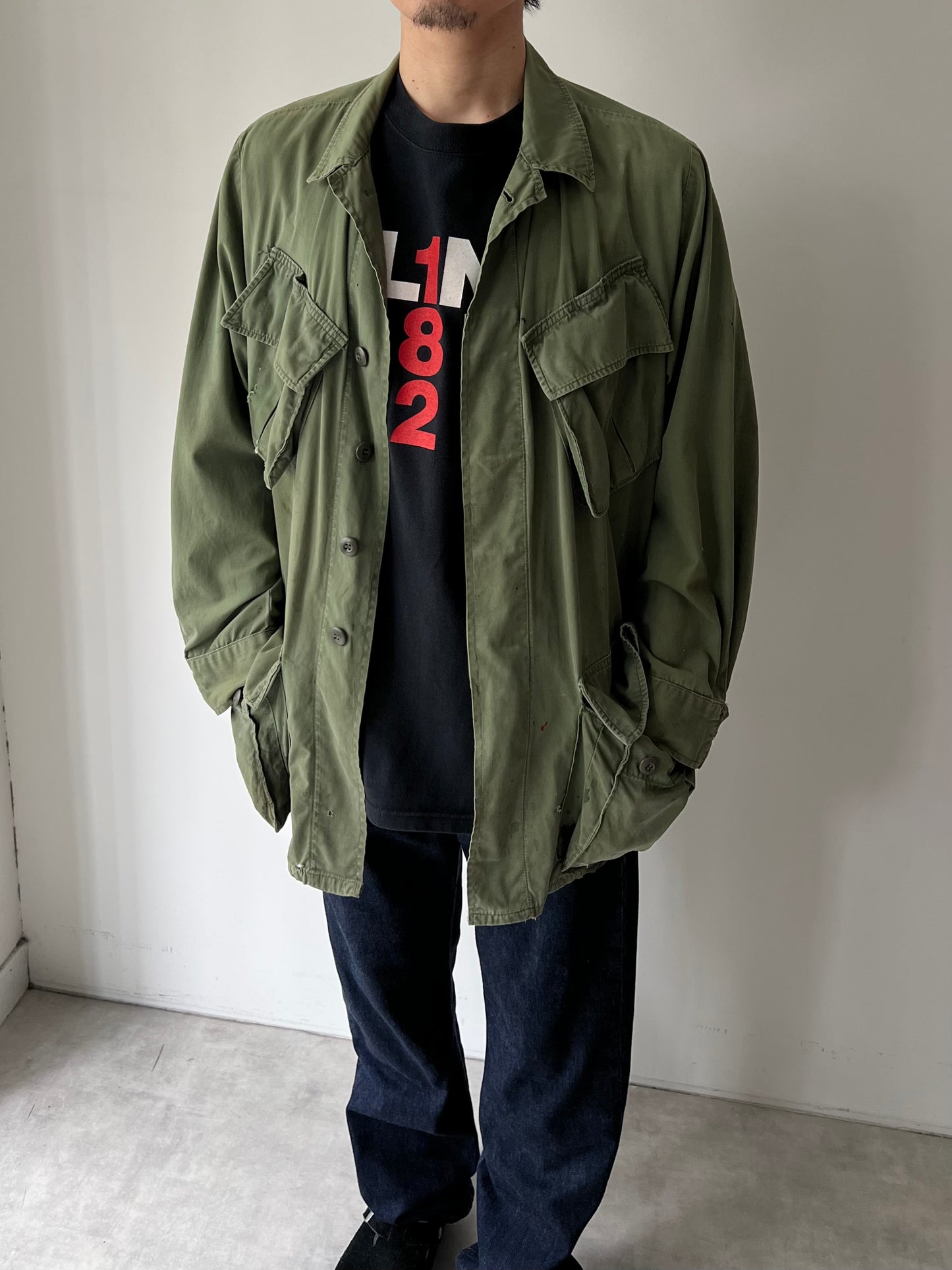 60's US.ARMY jungle fatigue jacket "3rd"