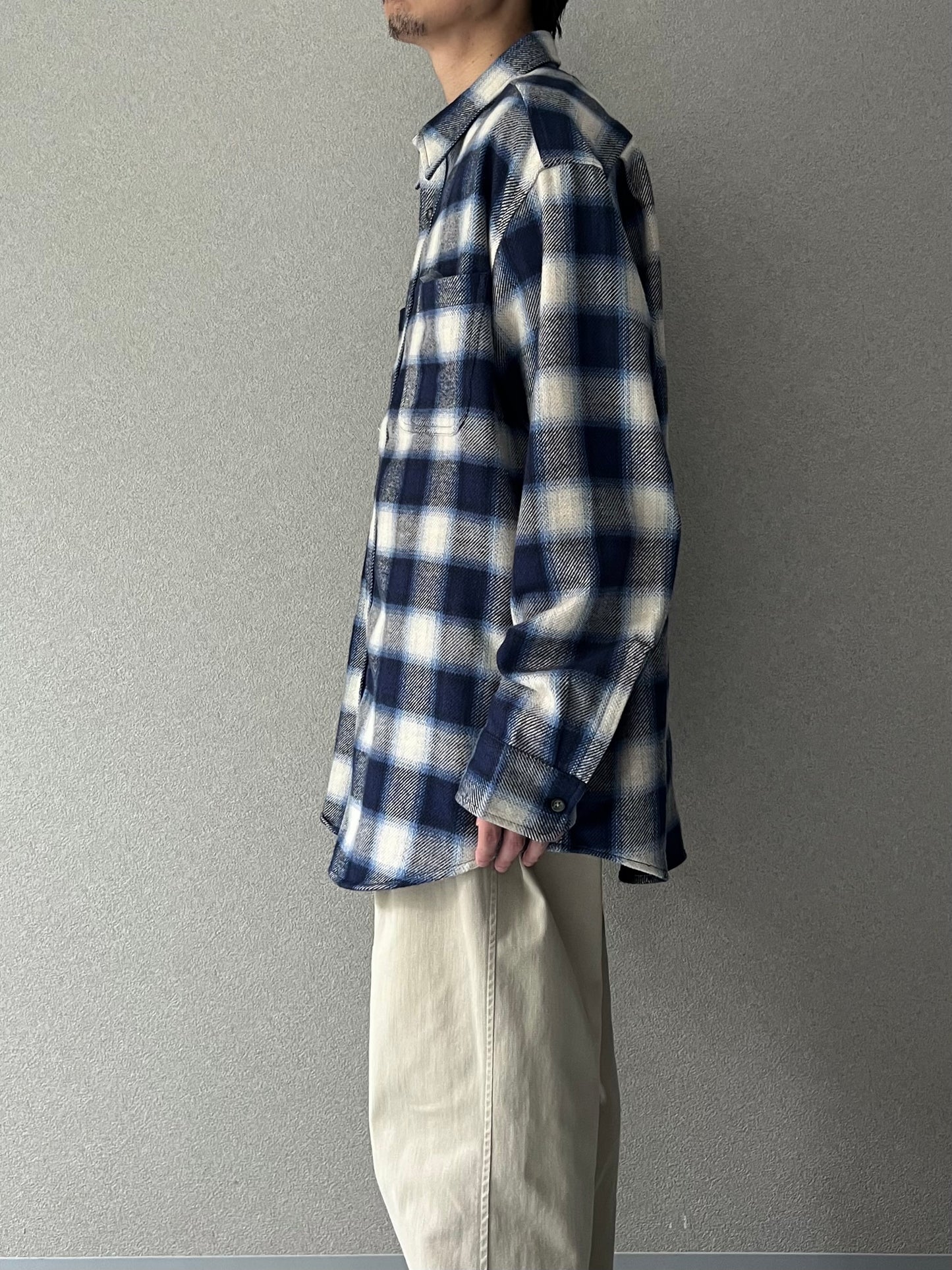 00's ST.JOHN'S BAY flannel shirt "DEAD STOCK"