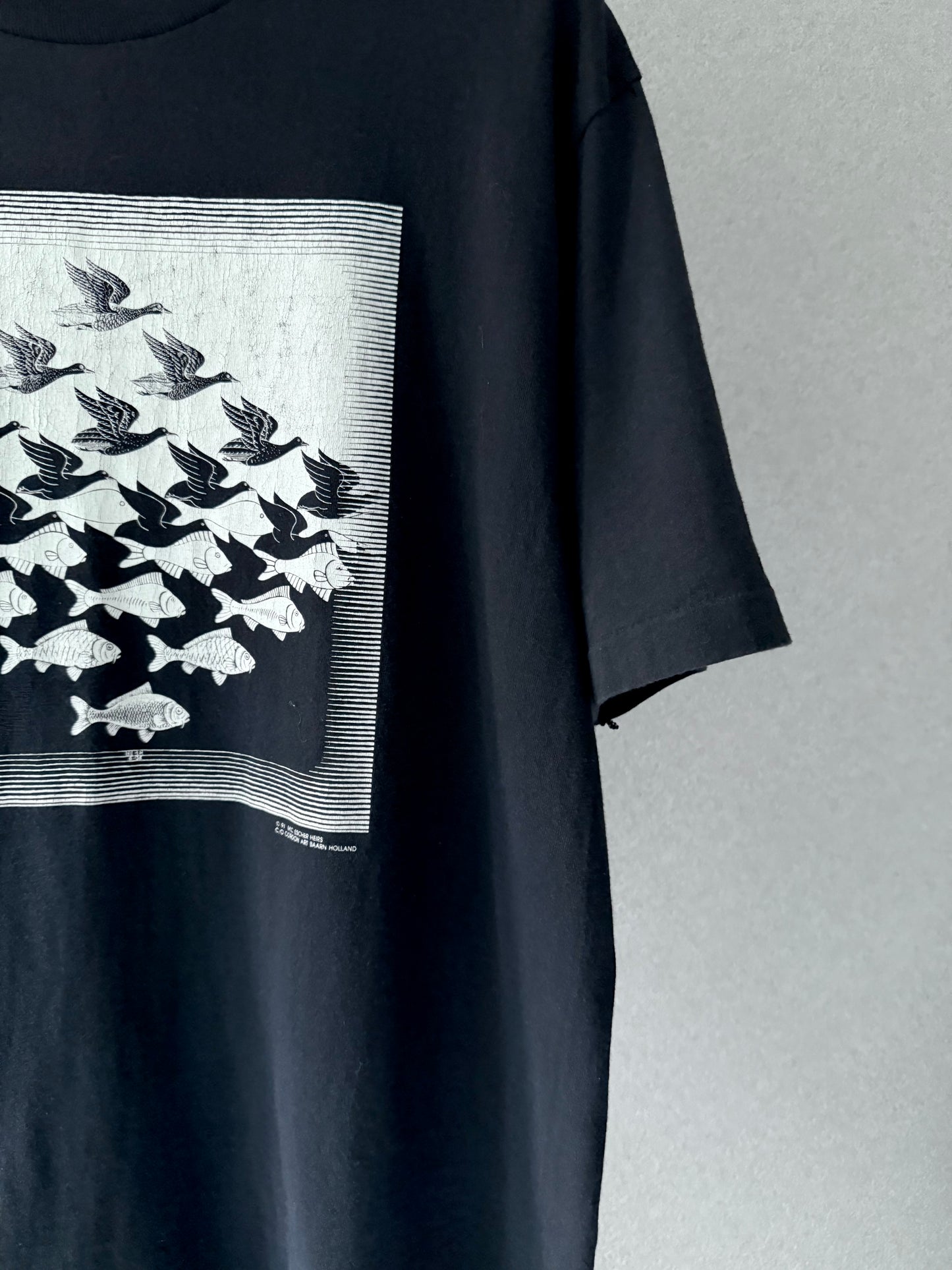 90's M.C.ESCHER HEIRS t-shirt "Made in USA"