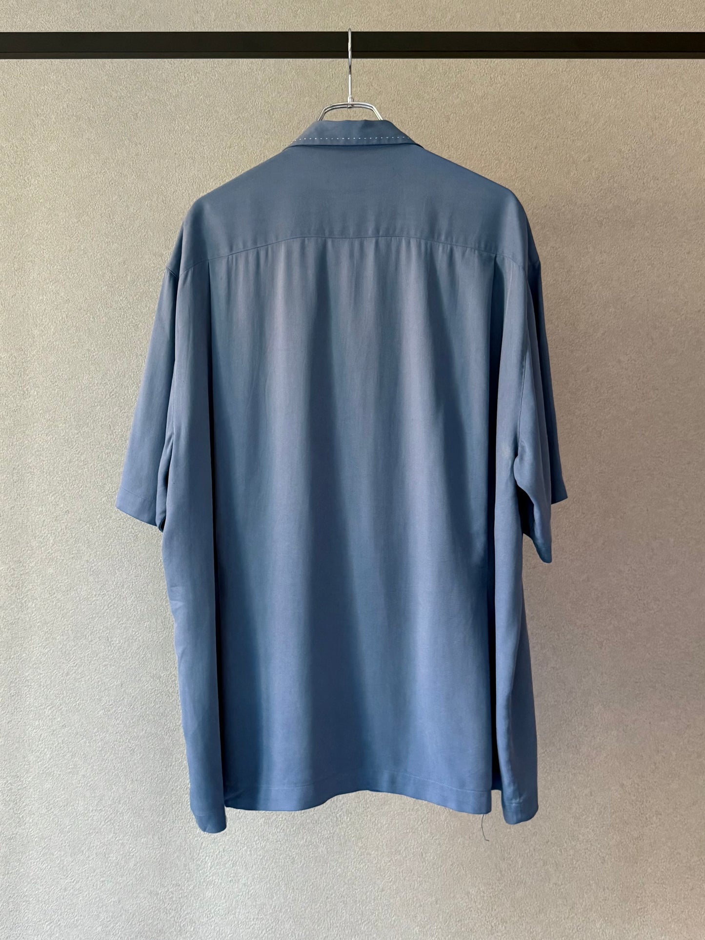 90's Nat Nast silk open collar shirt