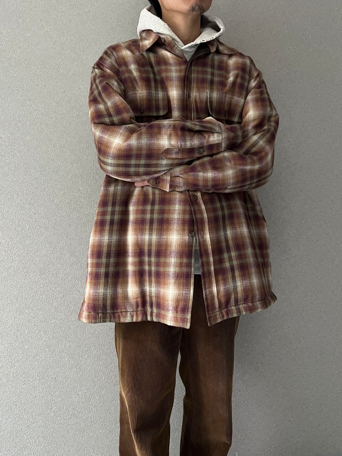90's ST.JOHN'S BAY quilting flannel shirt