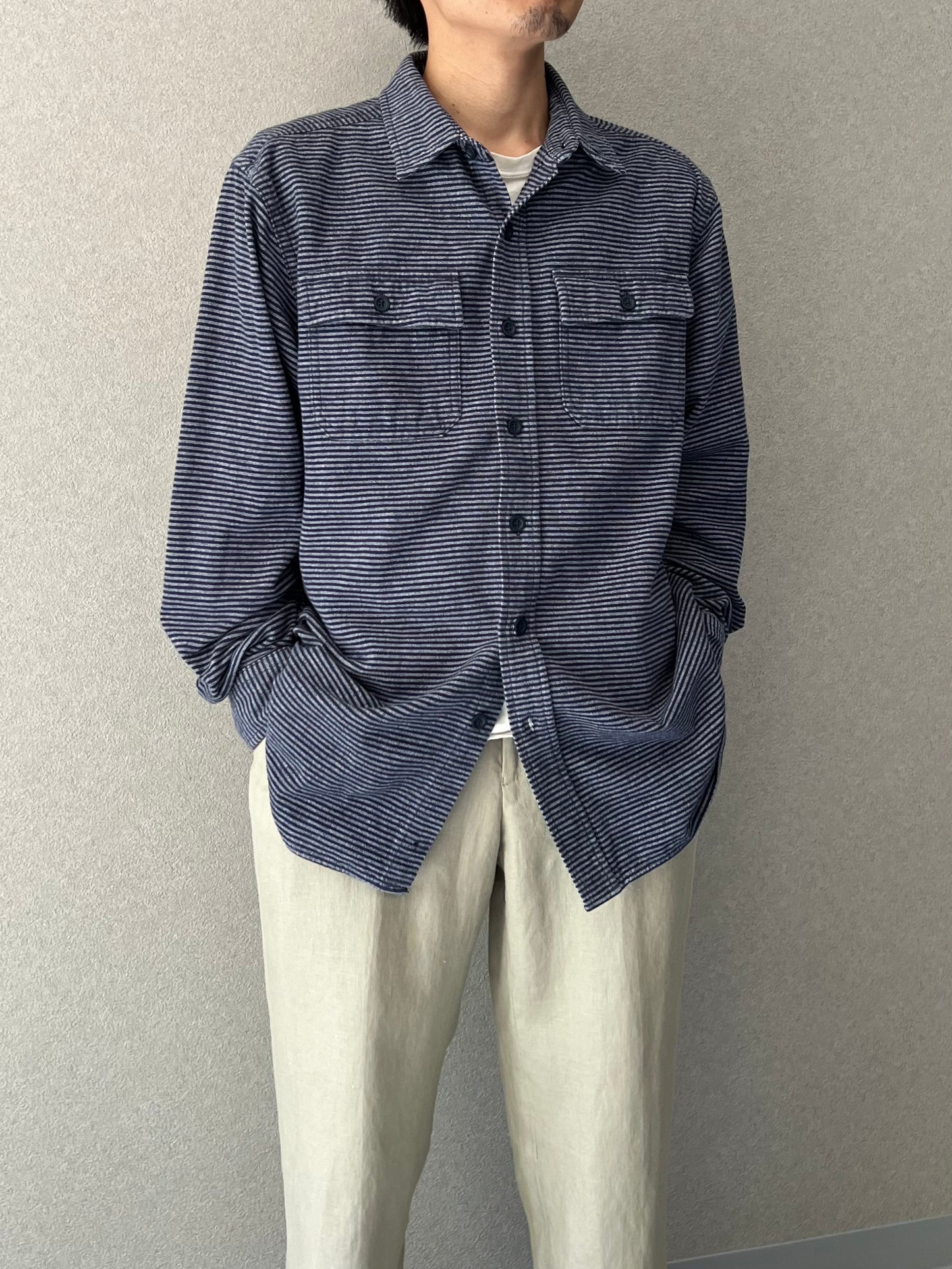 00's L.L.Bean chamois cloth shirt