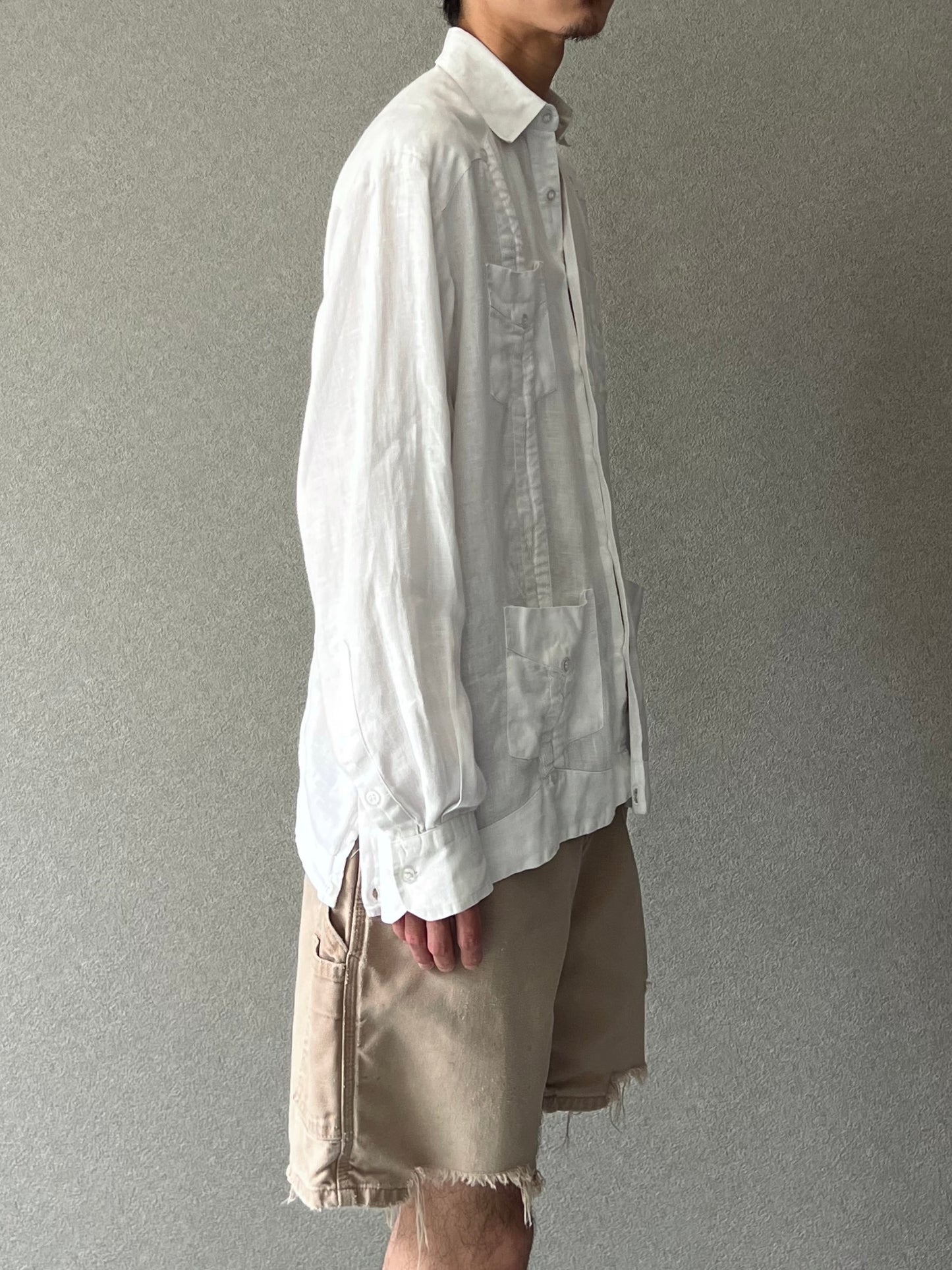 80's〜 UNKNOWN linen guayabear shirt