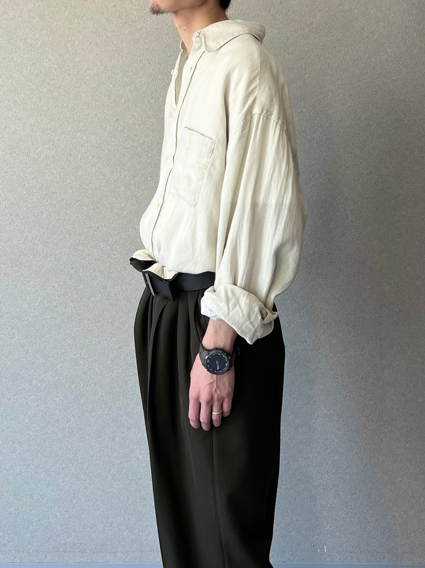 00's BANANA REPUBLIC irish linen shirt