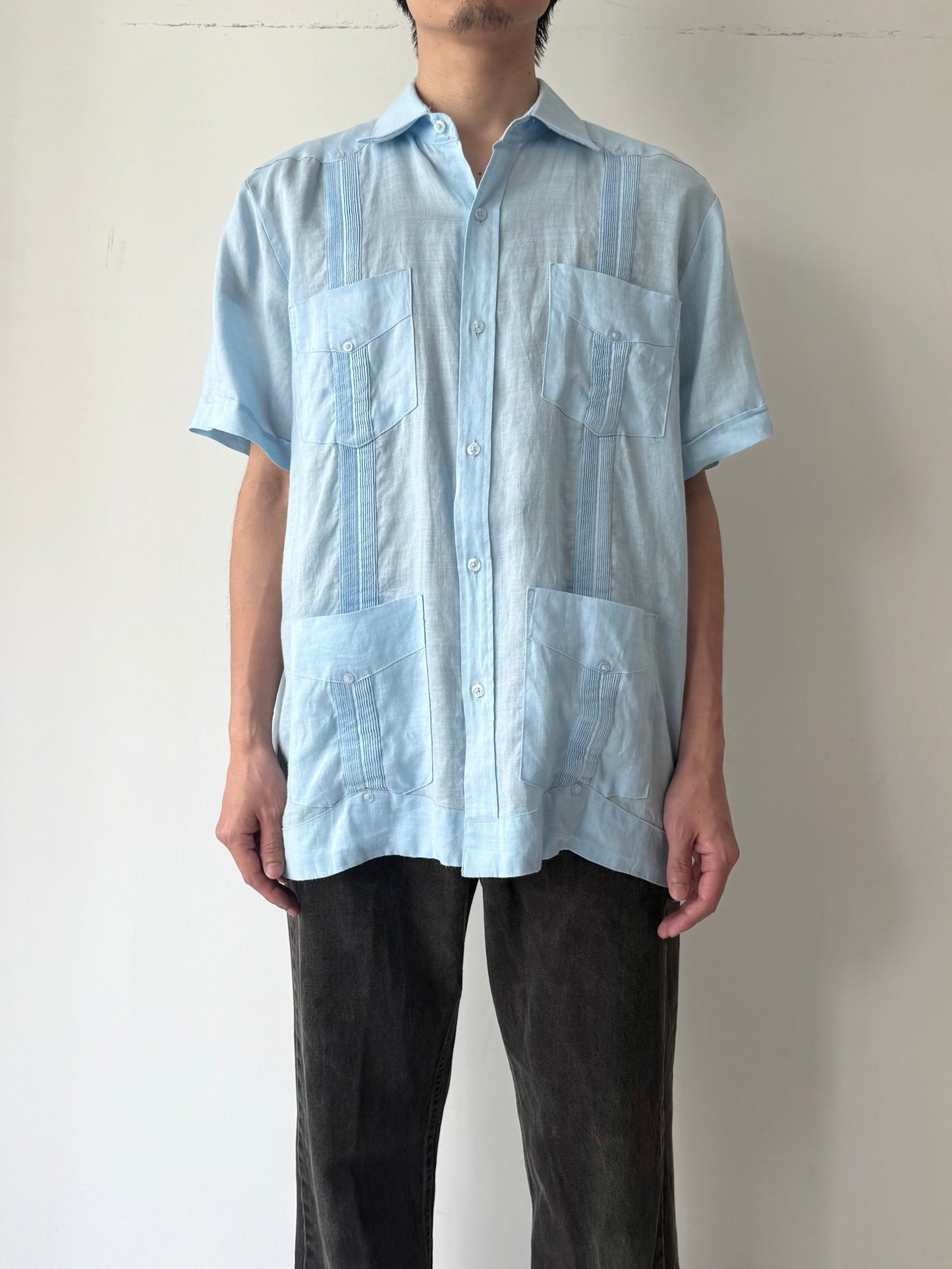00's MOJITO linen guayabera shirt