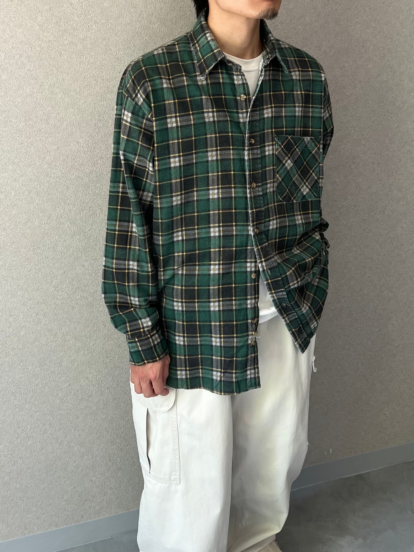 90's PURITAN printed flannel shirt