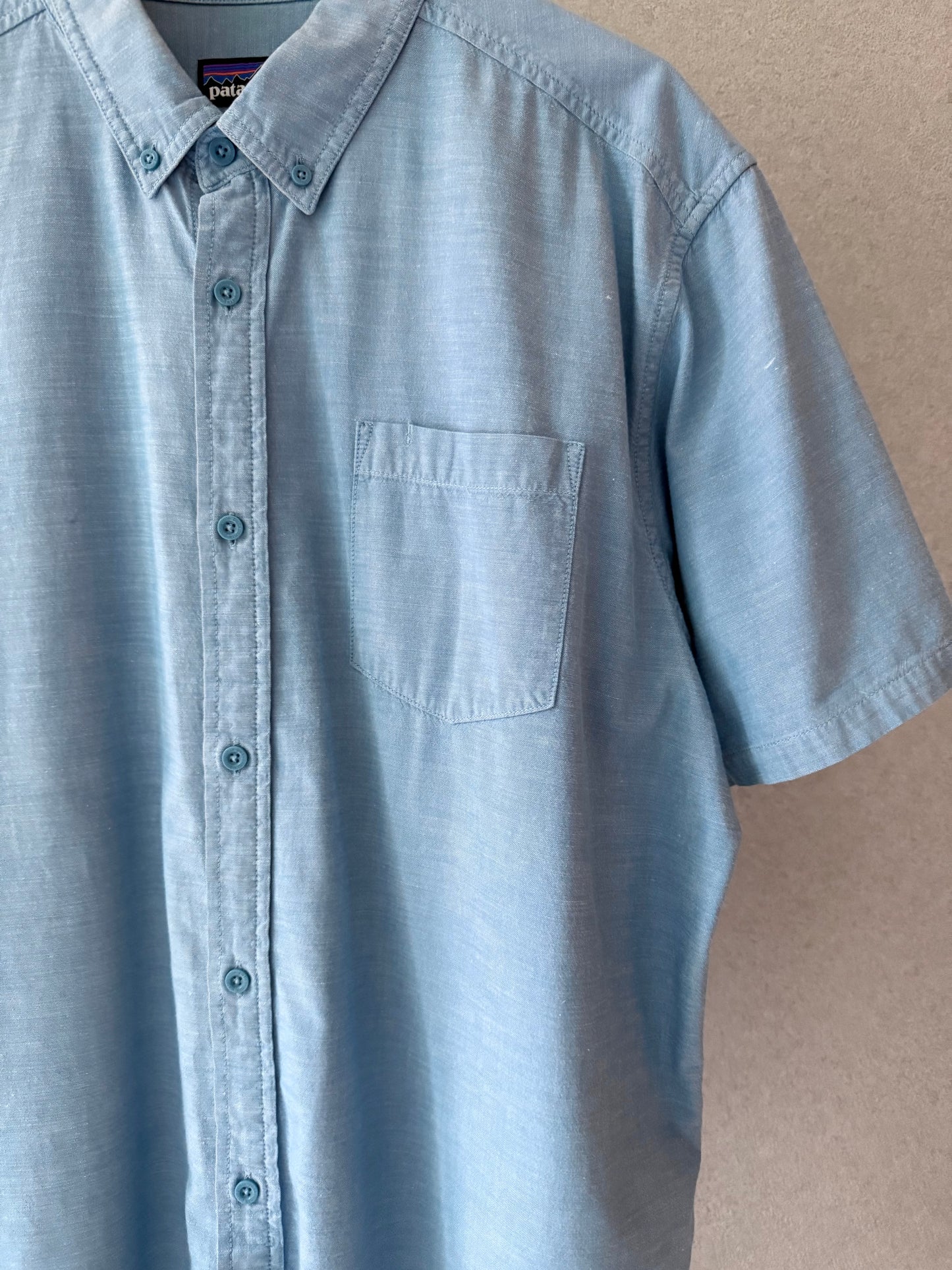 00's patagonia S/S chambray shirt