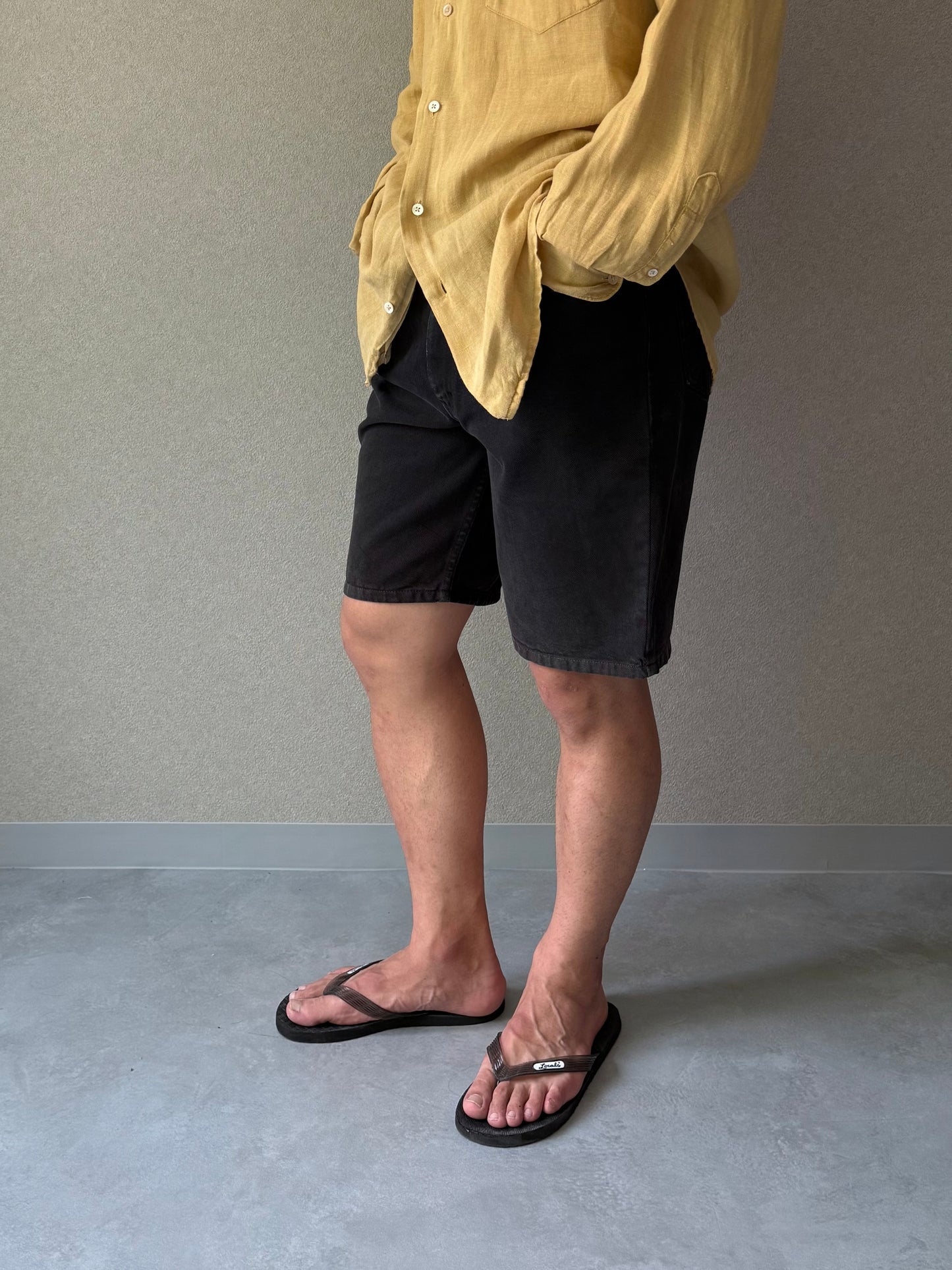 90's Calvin Klein black denim shorts