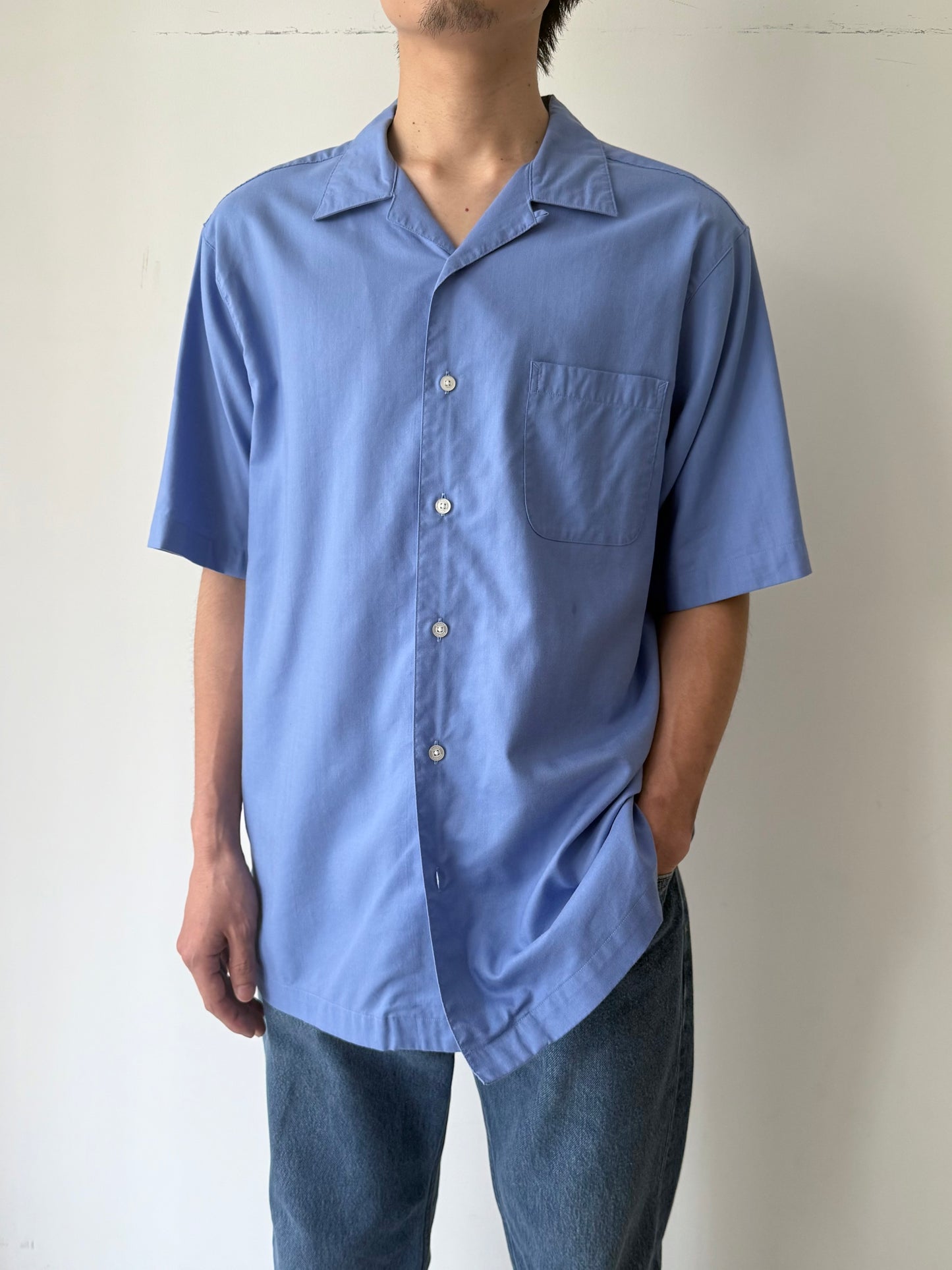 00's Daniel Cremieux open collar shirt