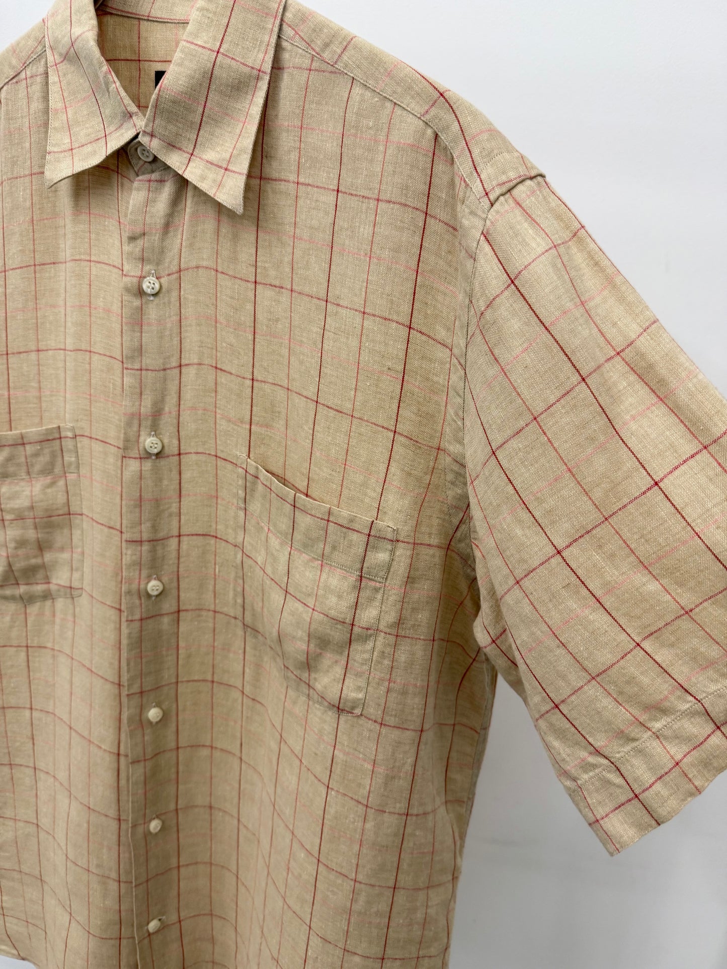 00's LUIGI VENAFRA S/S linen shirt