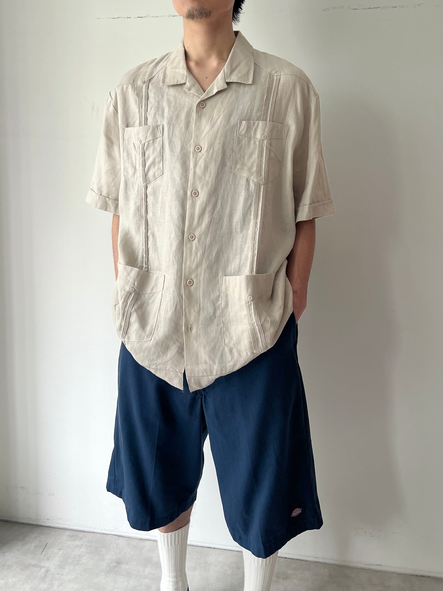 00's CUBAVERA linen guayabera shirt