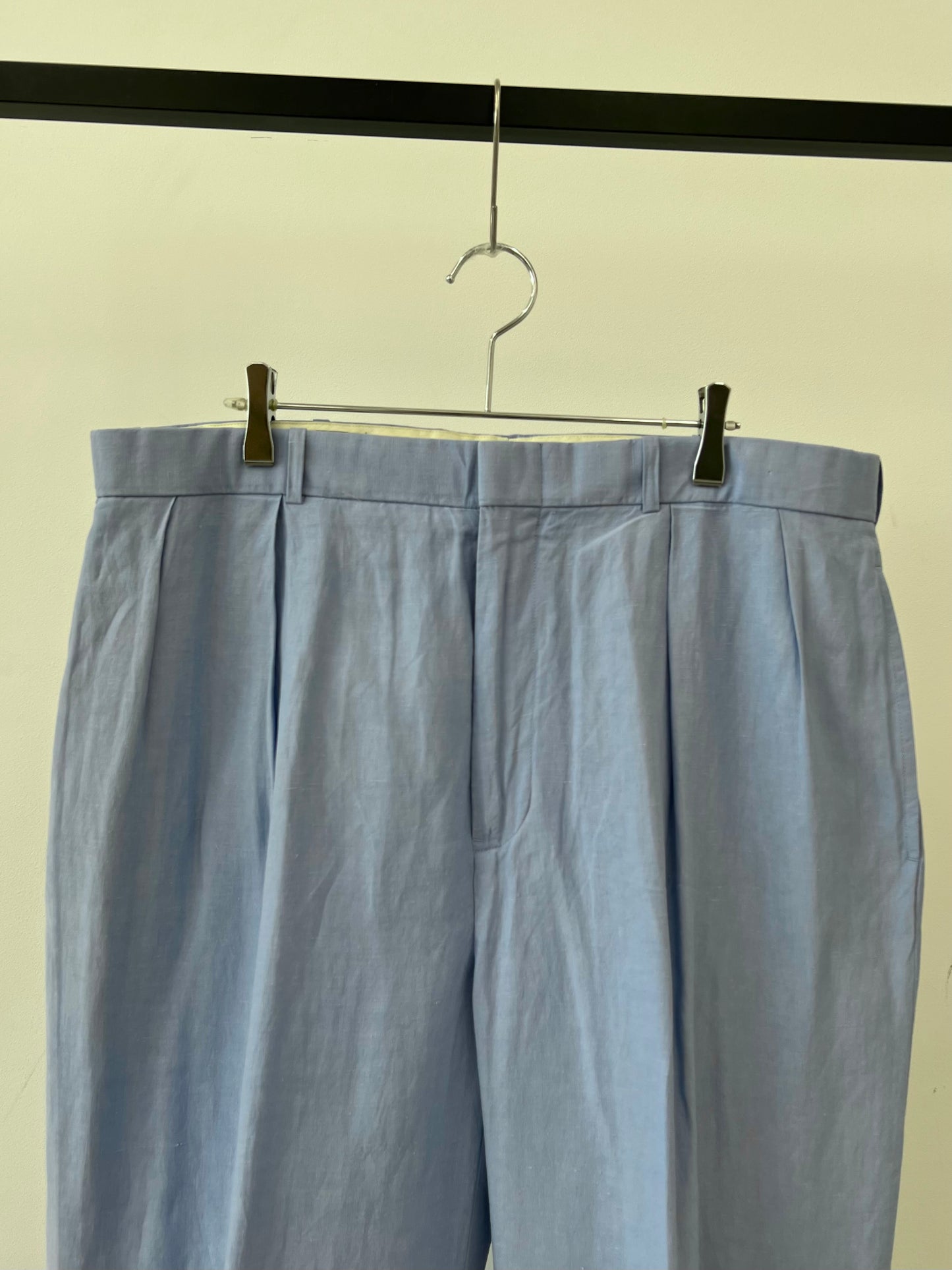 90's Polo Ralph Lauren silk×linen slacks "DEAD STOCK"