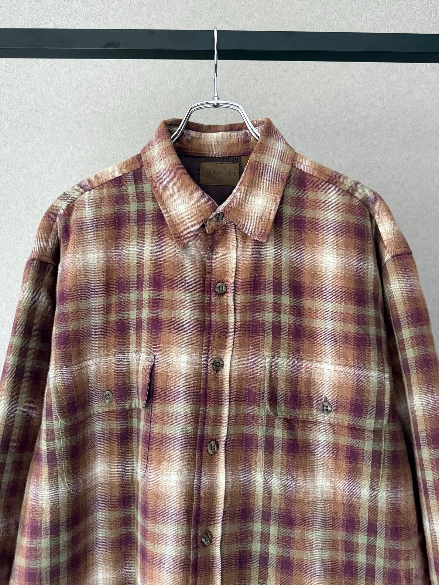 90's ST.JOHN'S BAY quilting flannel shirt