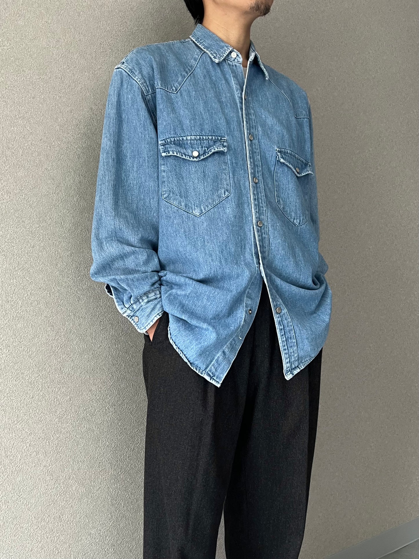 90's GAP denim western shirt