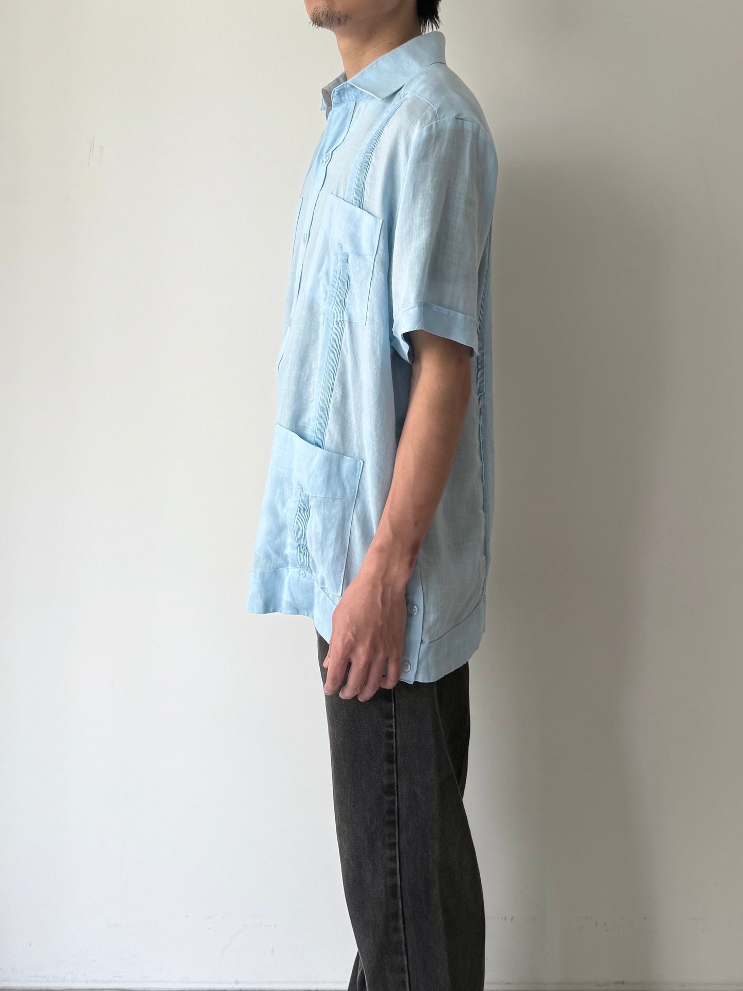 00's MOJITO linen guayabera shirt