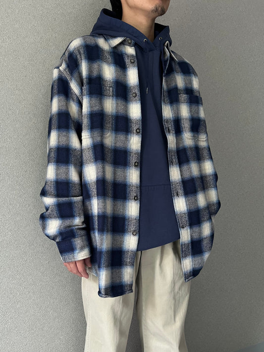 00's ST.JOHN'S BAY flannel shirt "DEAD STOCK"