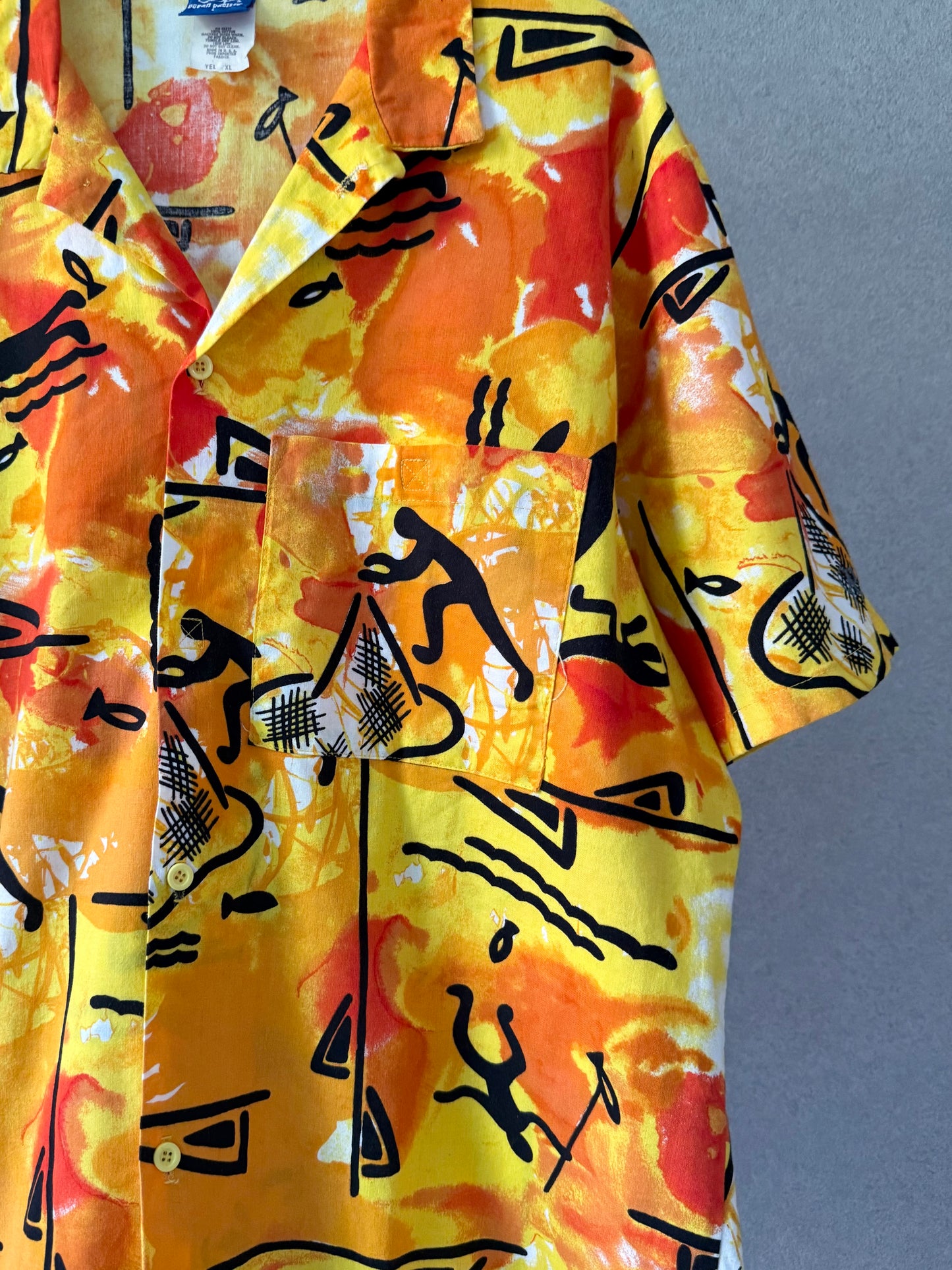 80's OCEAN PACIFIC open collar shirt "Made in USA"