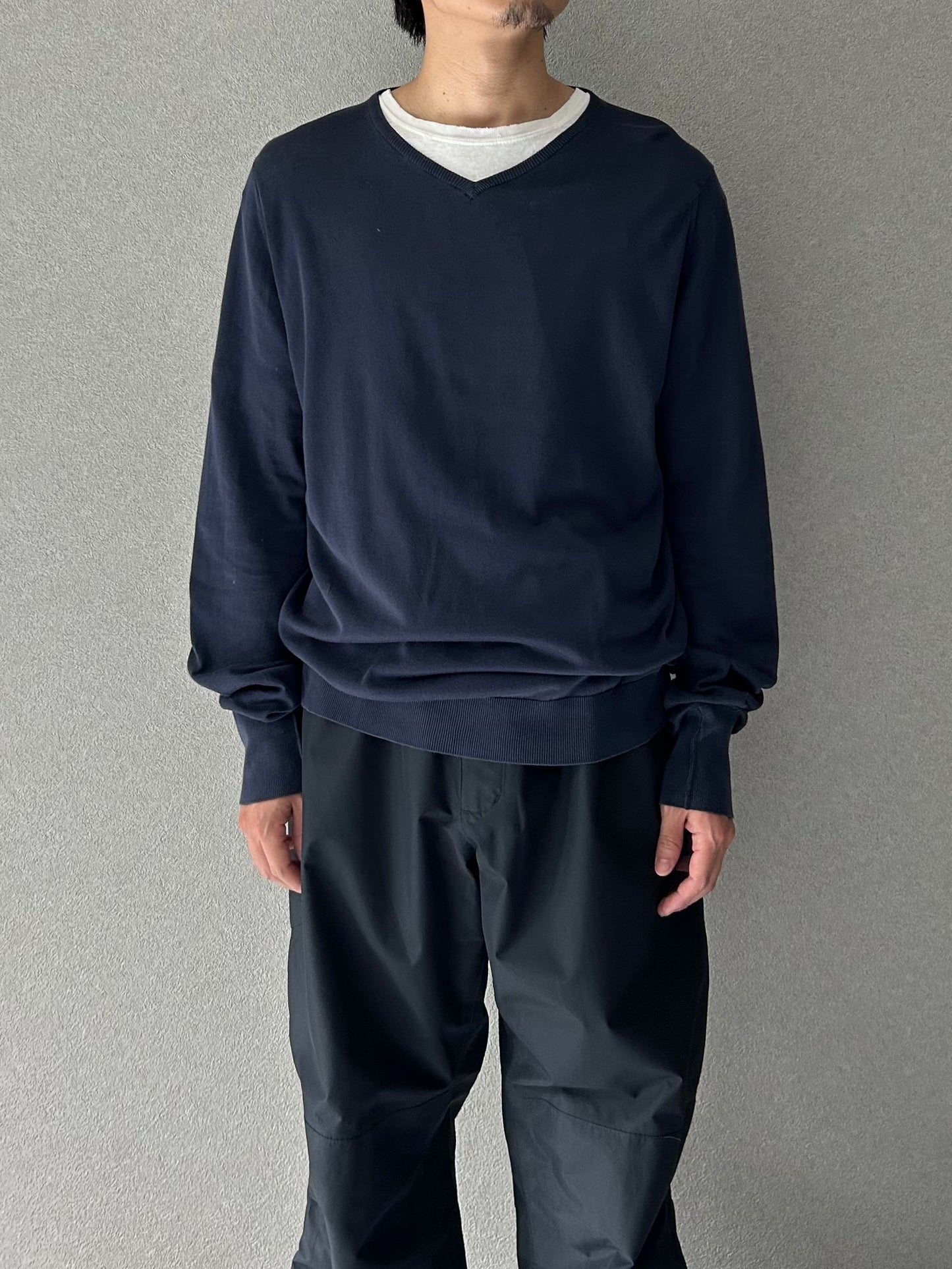 90's JOHN SMEDLEY cotton knit sweater "Made in GREAT BRITAIN"
