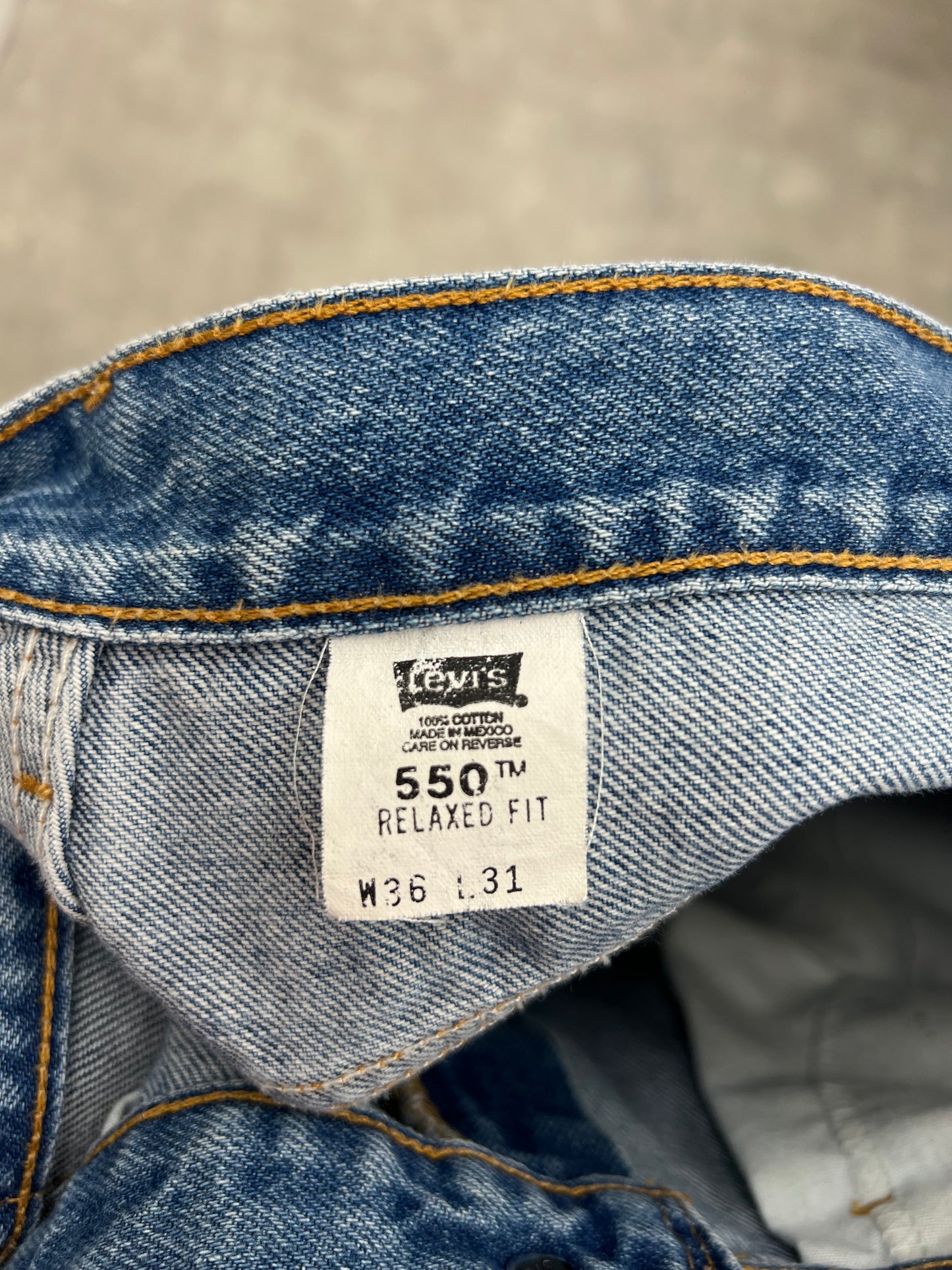 00's Levi's 550 denim pants "Made in Mexico"